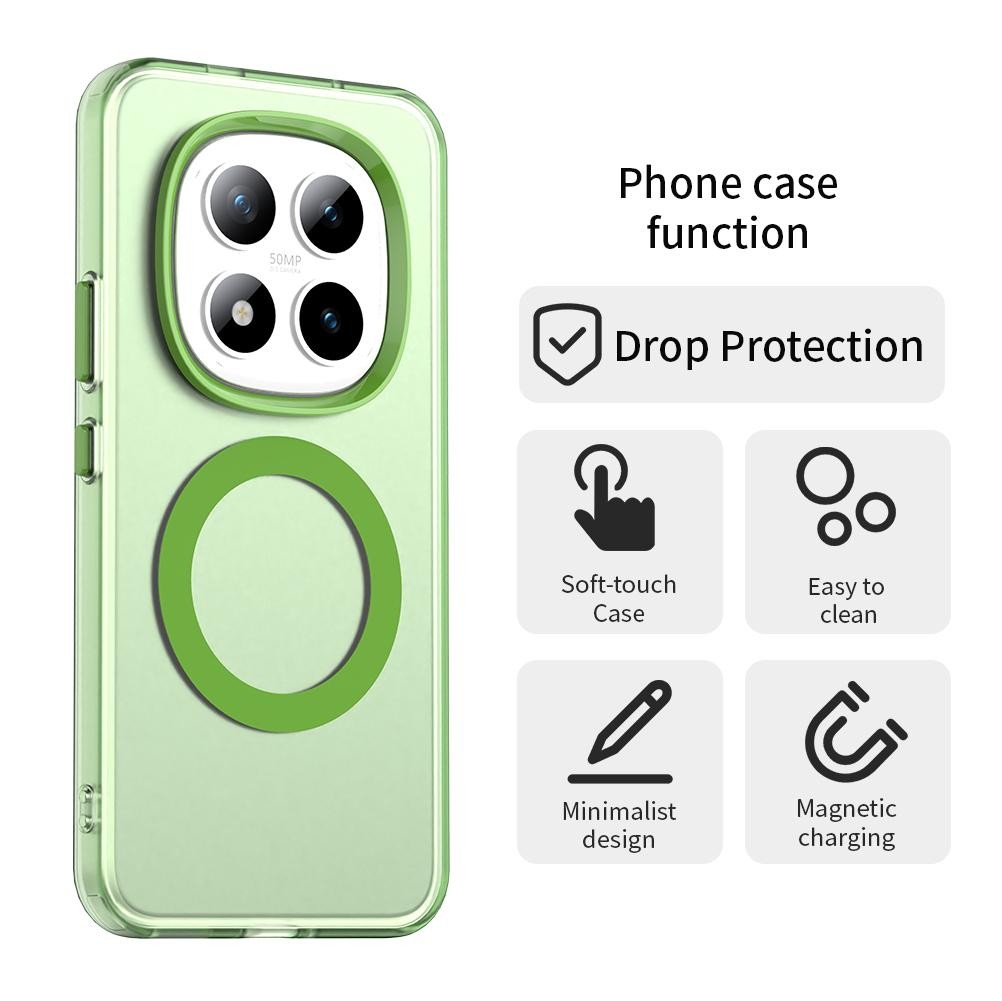 Xiaomi Redmi Note 15 Pro+ 5G Candy Magsafe PC Hybrid TPU Green-Θήκη Σιλικόνης