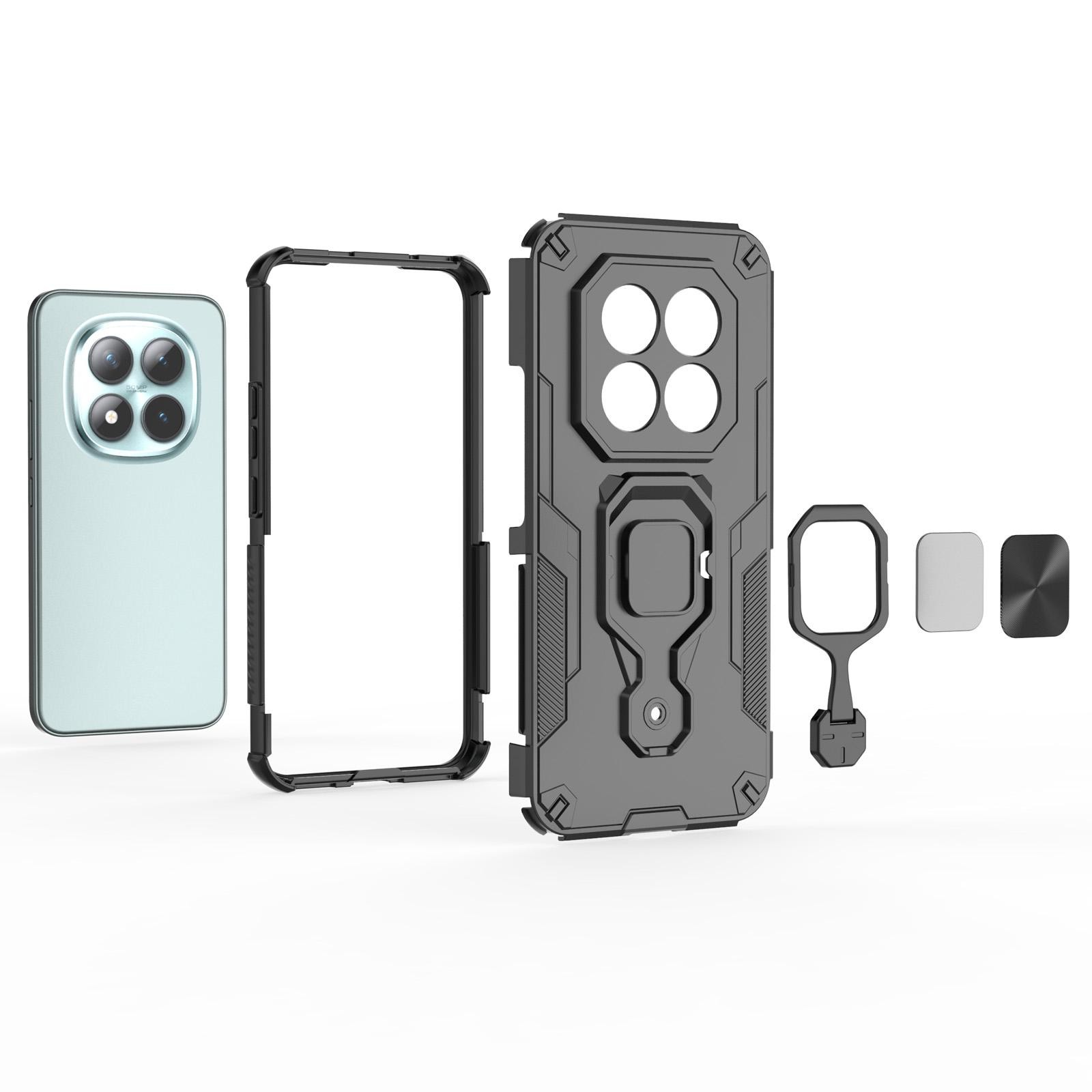 Xiaomi Redmi Note 15 Pro+ 5G Metal Kickstand TPU Hybrid PC Green-Θήκη Σκληρή