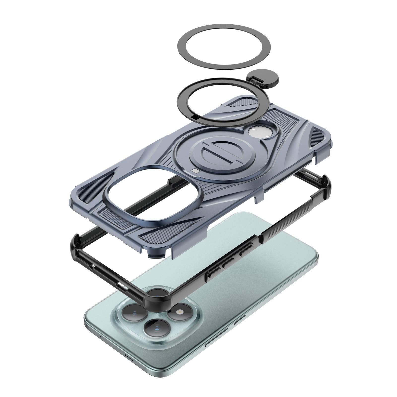 Xiaomi Redmi Note 15 Pro+ 5G Star Ring Metallic Pivot Bracket Magnetic Orange-Θήκη Σκληρή