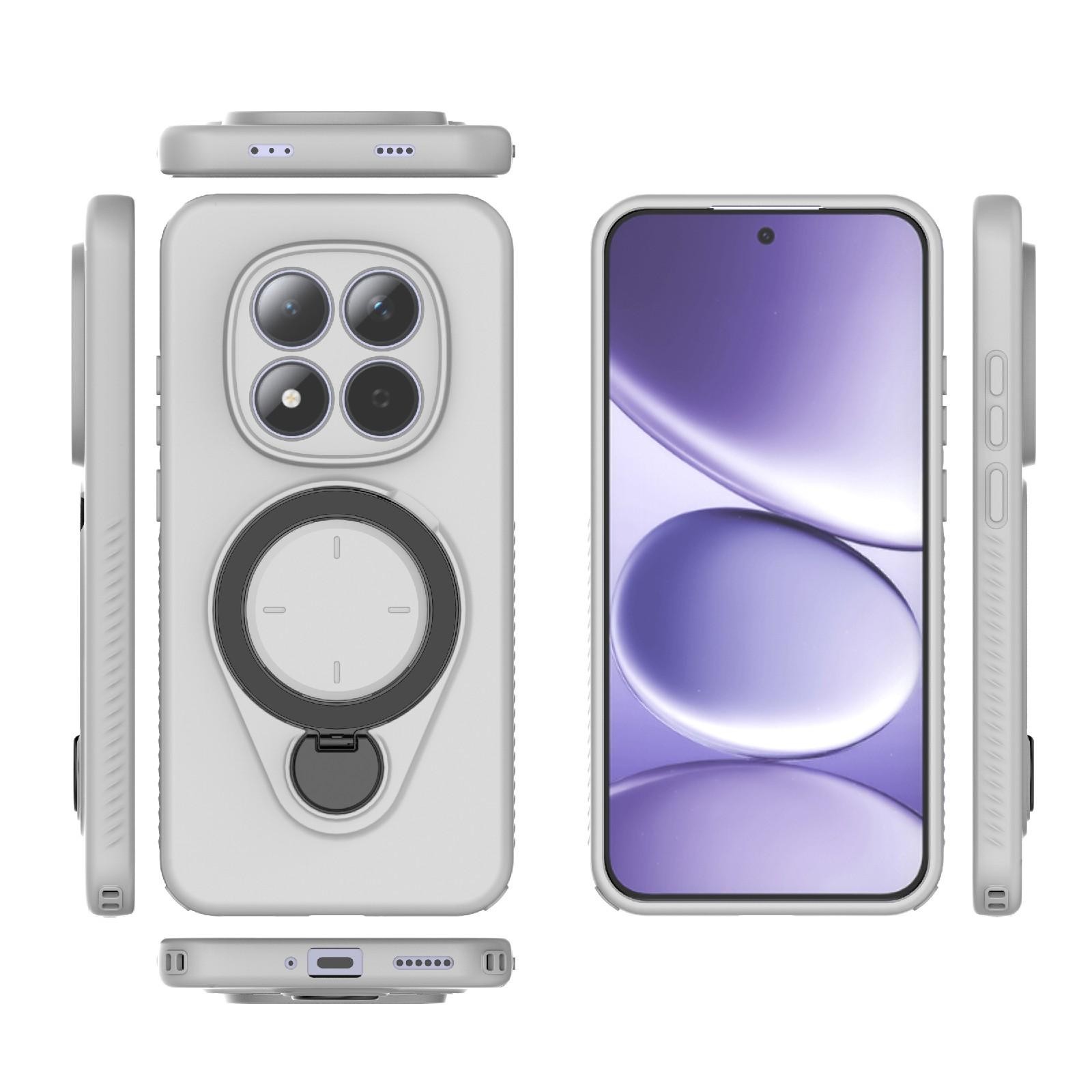 Xiaomi Redmi Note 15 Pro 5G Ring Shield MagSafe TPU with 360 Degree Rotating Holder Grey-Θήκη Σκληρή
