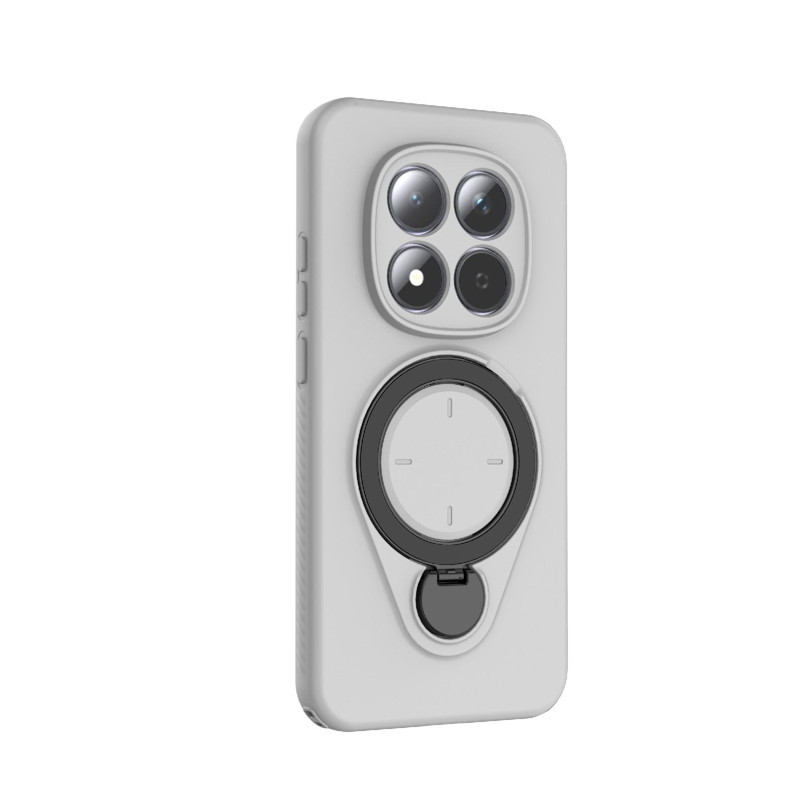 Xiaomi Redmi Note 15 Pro 5G Ring Shield MagSafe TPU with 360 Degree Rotating Holder Grey-Θήκη Σκληρή