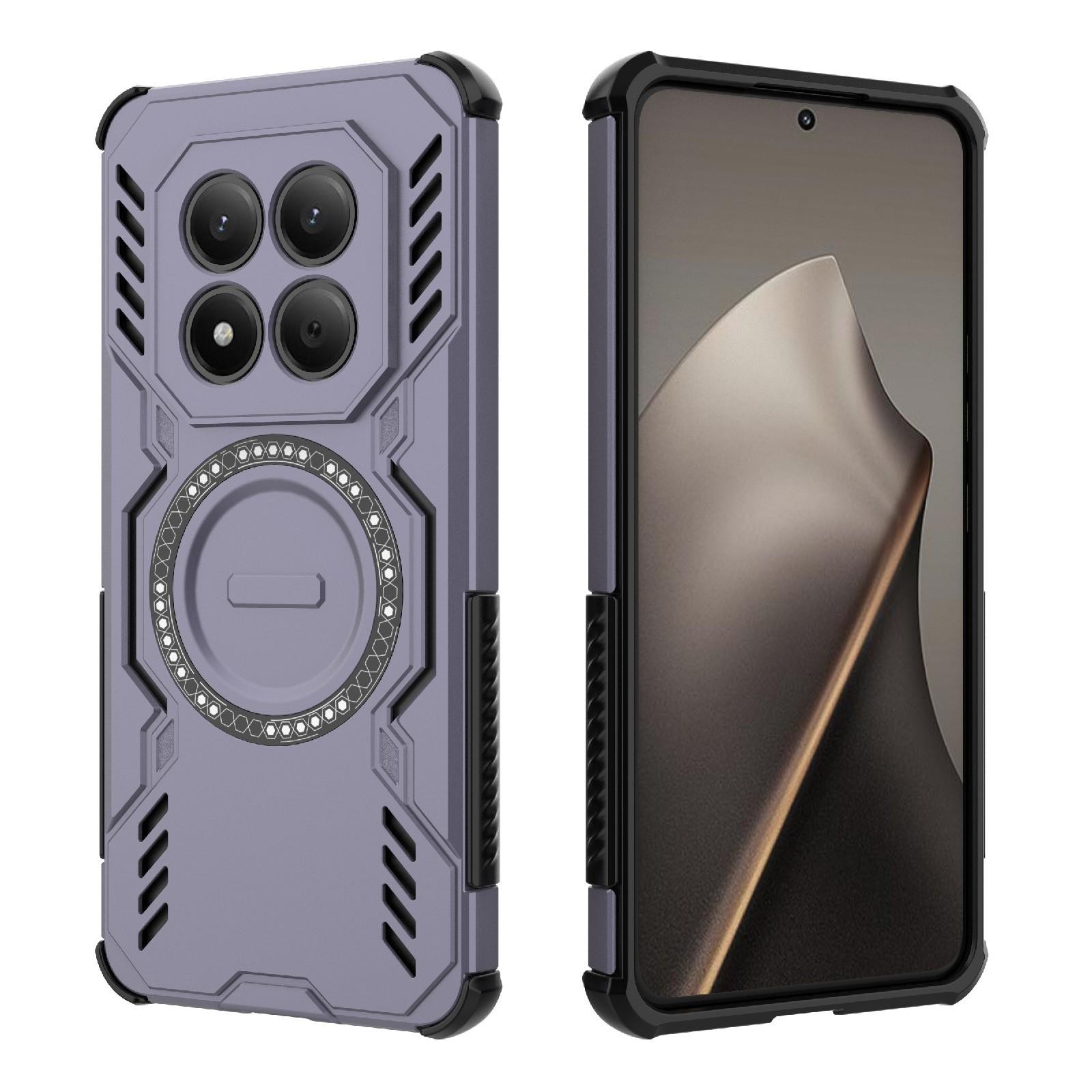 Xiaomi Redmi Note 15 Pro 4G Butterfly Armor MagSafe Magnetic Ring Shockproof Purple-Θήκη Σκληρή