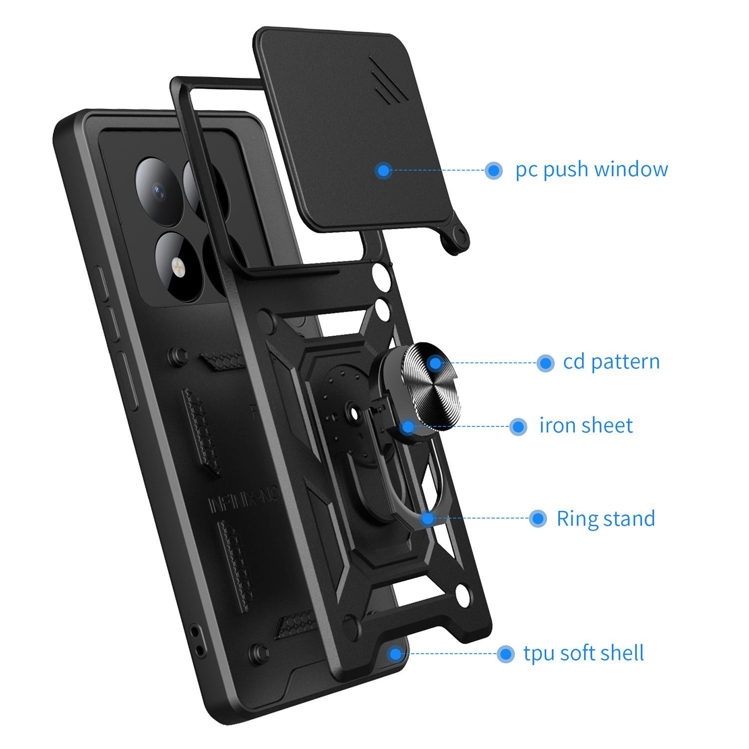 Xiaomi Redmi Note 15 Pro 5G Global Sliding Camera Cover Design TPU+PC Green-Θήκη Σκληρή