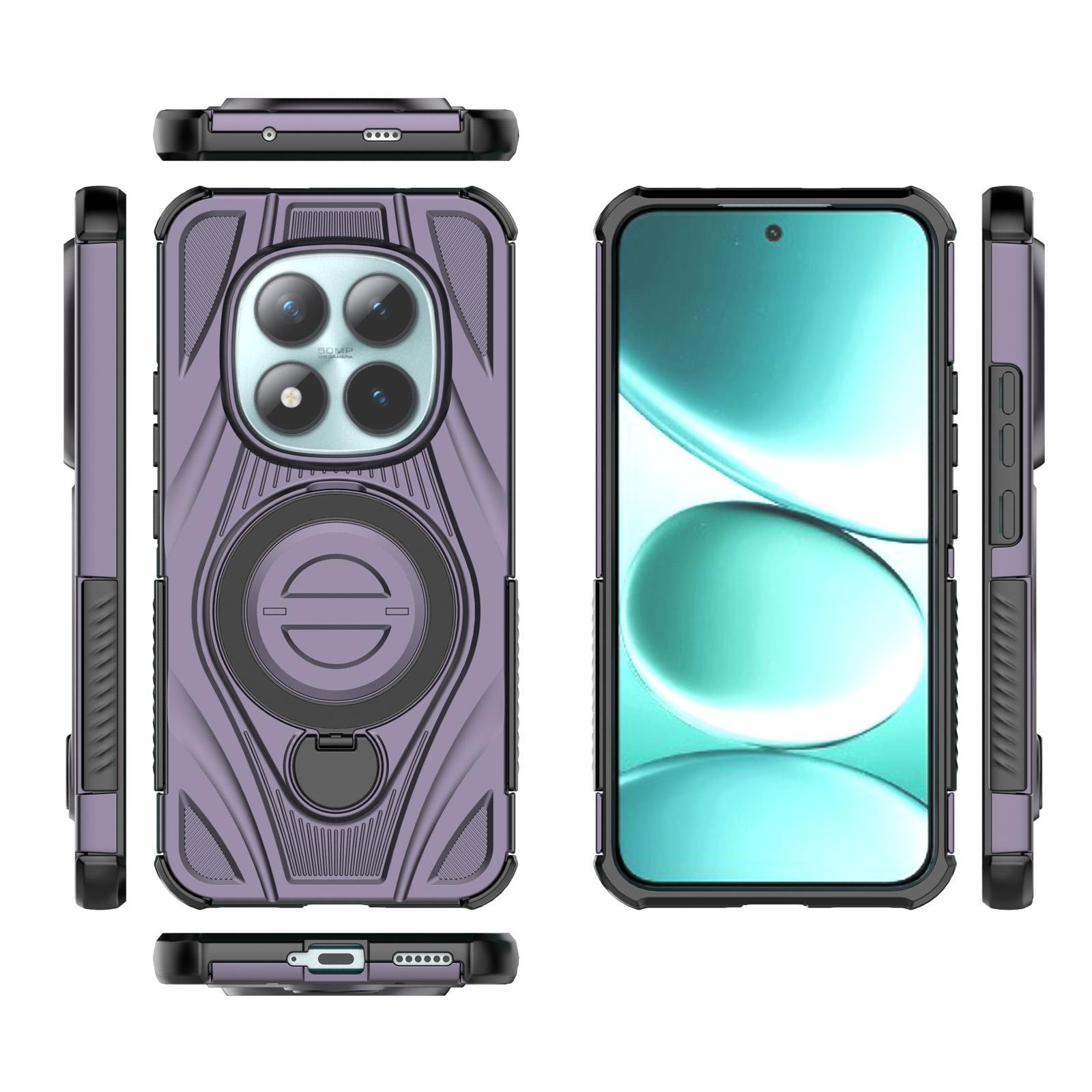 Xiaomi Redmi Note 15 Pro+ 5G Star Ring Metallic Pivot Bracket Magnetic Purple-Θήκη Σκληρή