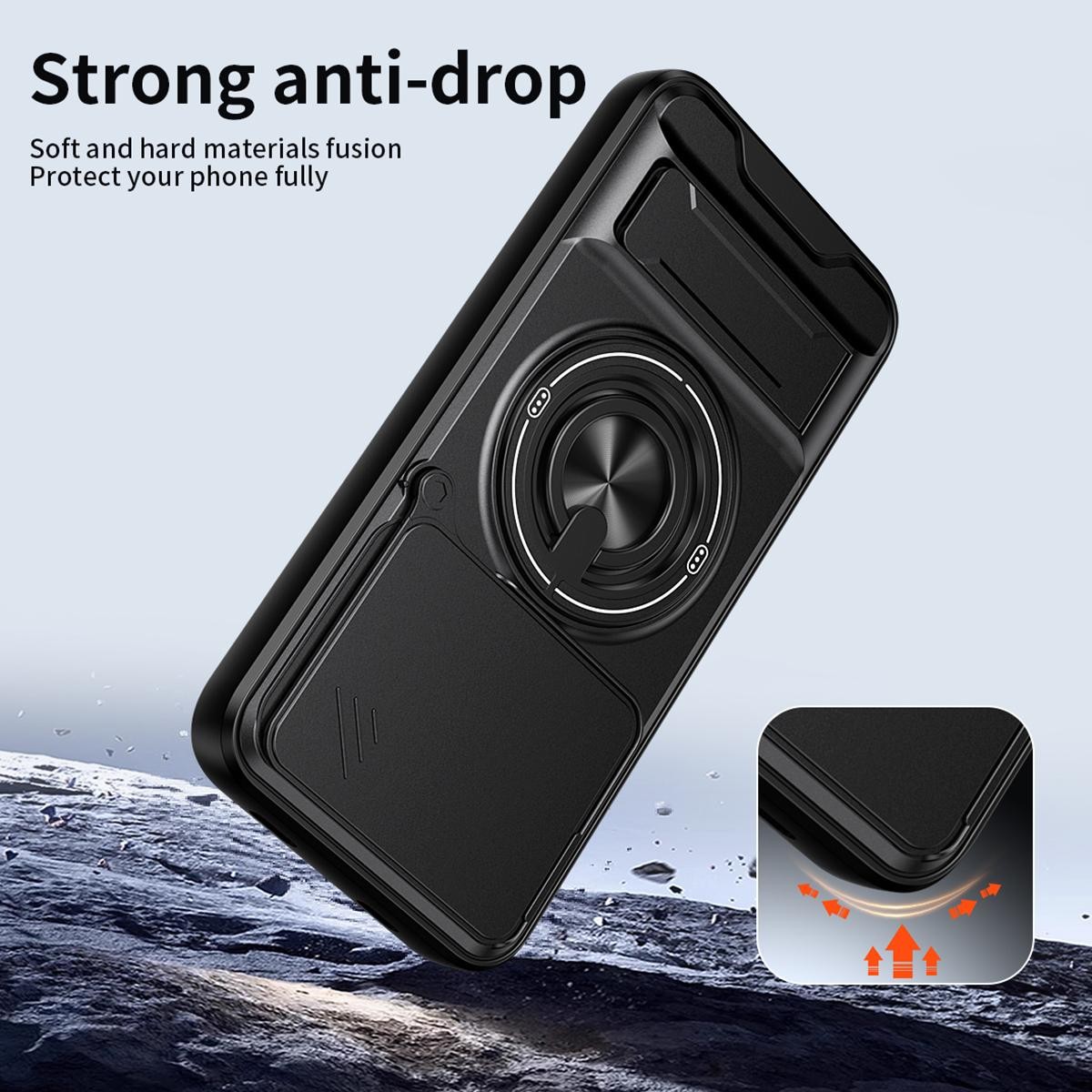 Xiaomi Redmi Note 15 Pro 4G Lens Sliding Window Multifunctional Magnetic Shockproof Orange-Θήκη Σκληρή
