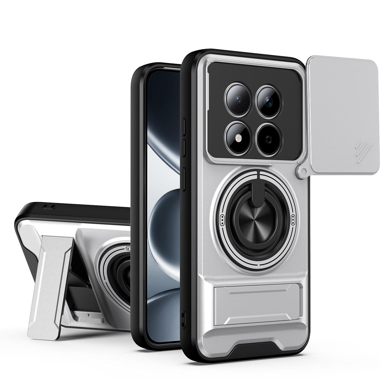 Xiaomi Redmi Note 15 Pro 4G Lens Sliding Window Multifunctional Magnetic Shockproof Titanium Gray-Θήκη Σκληρή