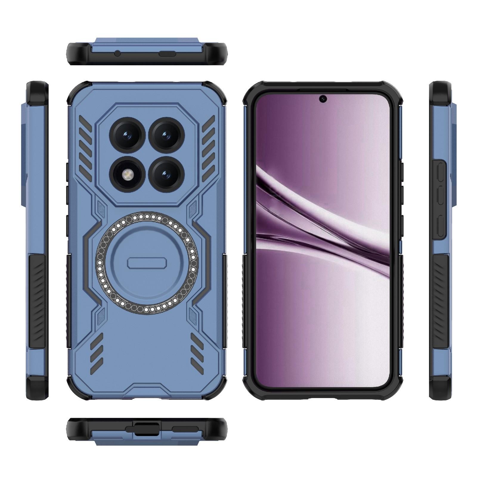 Xiaomi Redmi Note 15 Pro+ 5G Butterfly Armor MagSafe Magnetic Ring Shockproof Blue-Θήκη Σκληρή