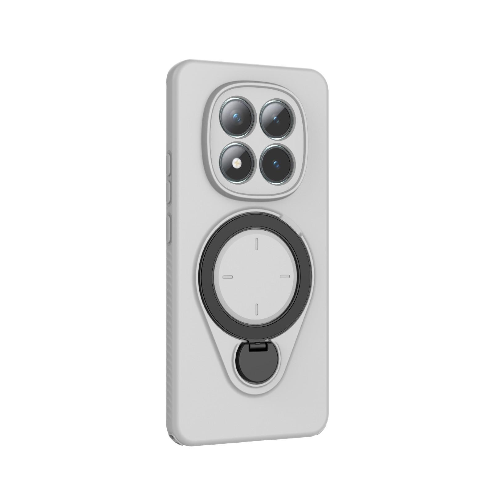 Xiaomi Redmi Note 15 5G Ring Shield MagSafe TPU with 360 Degree Rotating Holder Grey-Θήκη Σκληρή