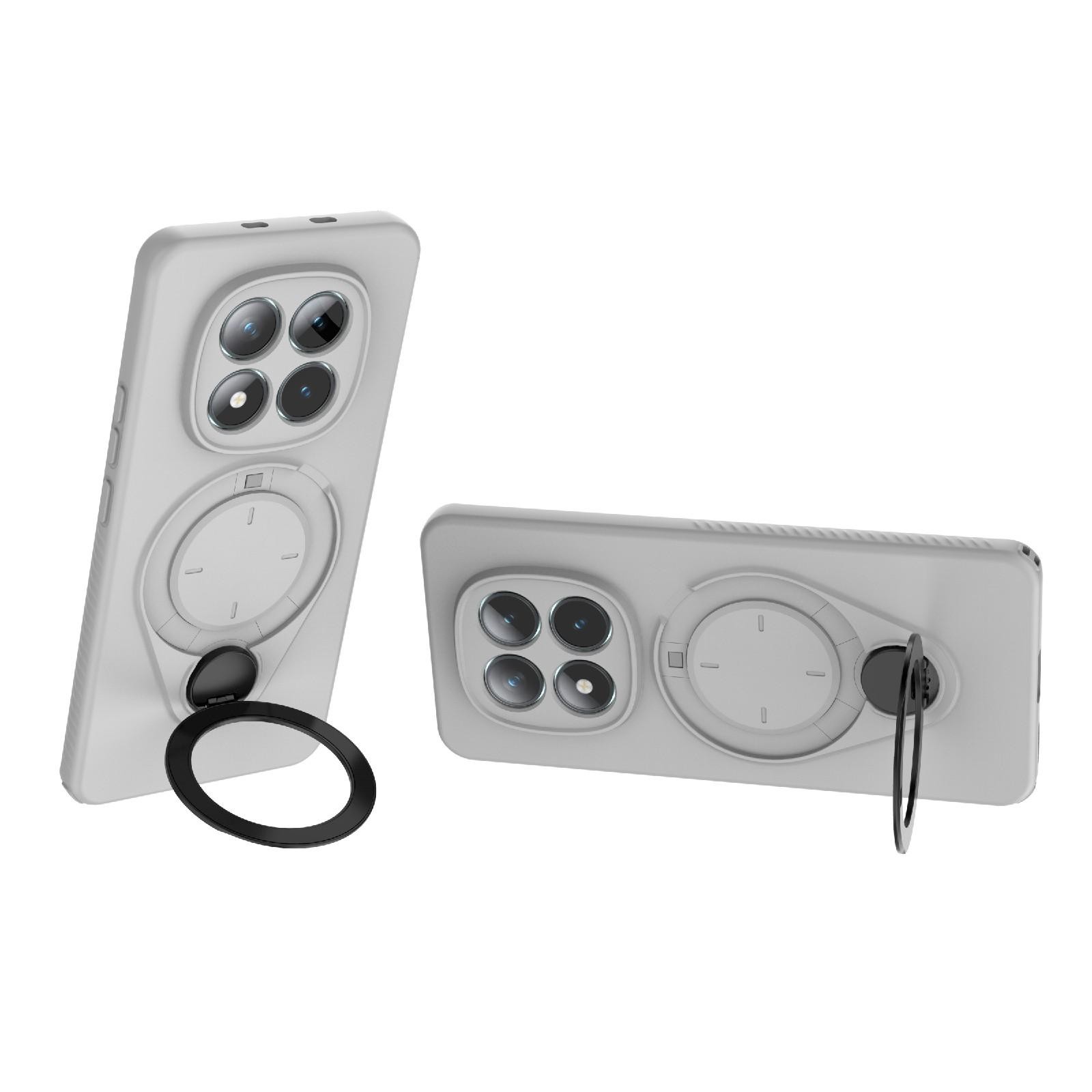 Xiaomi Redmi Note 15 5G Ring Shield MagSafe TPU with 360 Degree Rotating Holder Grey-Θήκη Σκληρή