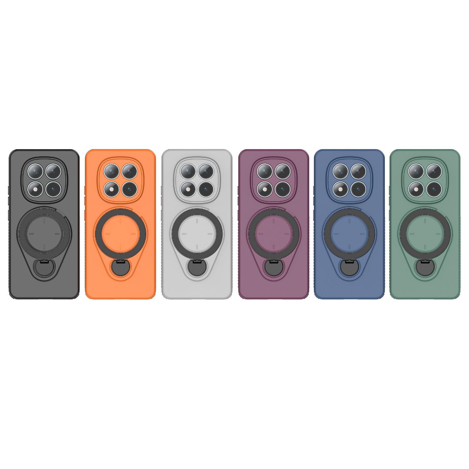 Xiaomi Redmi Note 15 5G Ring Shield MagSafe TPU with 360 Degree Rotating Holder Grey-Θήκη Σκληρή