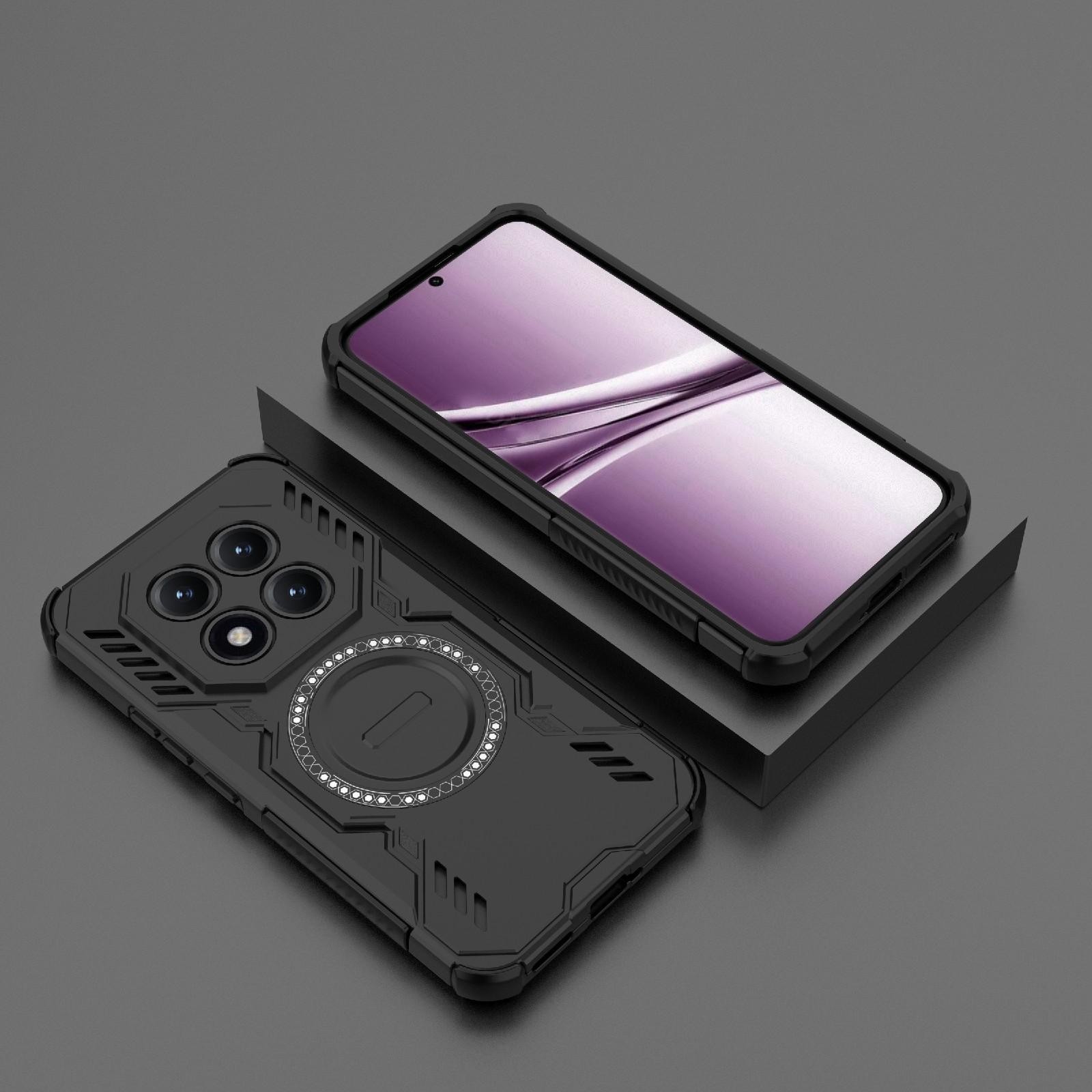 Xiaomi Redmi Note 15 Pro+ 5G Butterfly Armor MagSafe Magnetic Ring Shockproof Black-Θήκη Σκληρή
