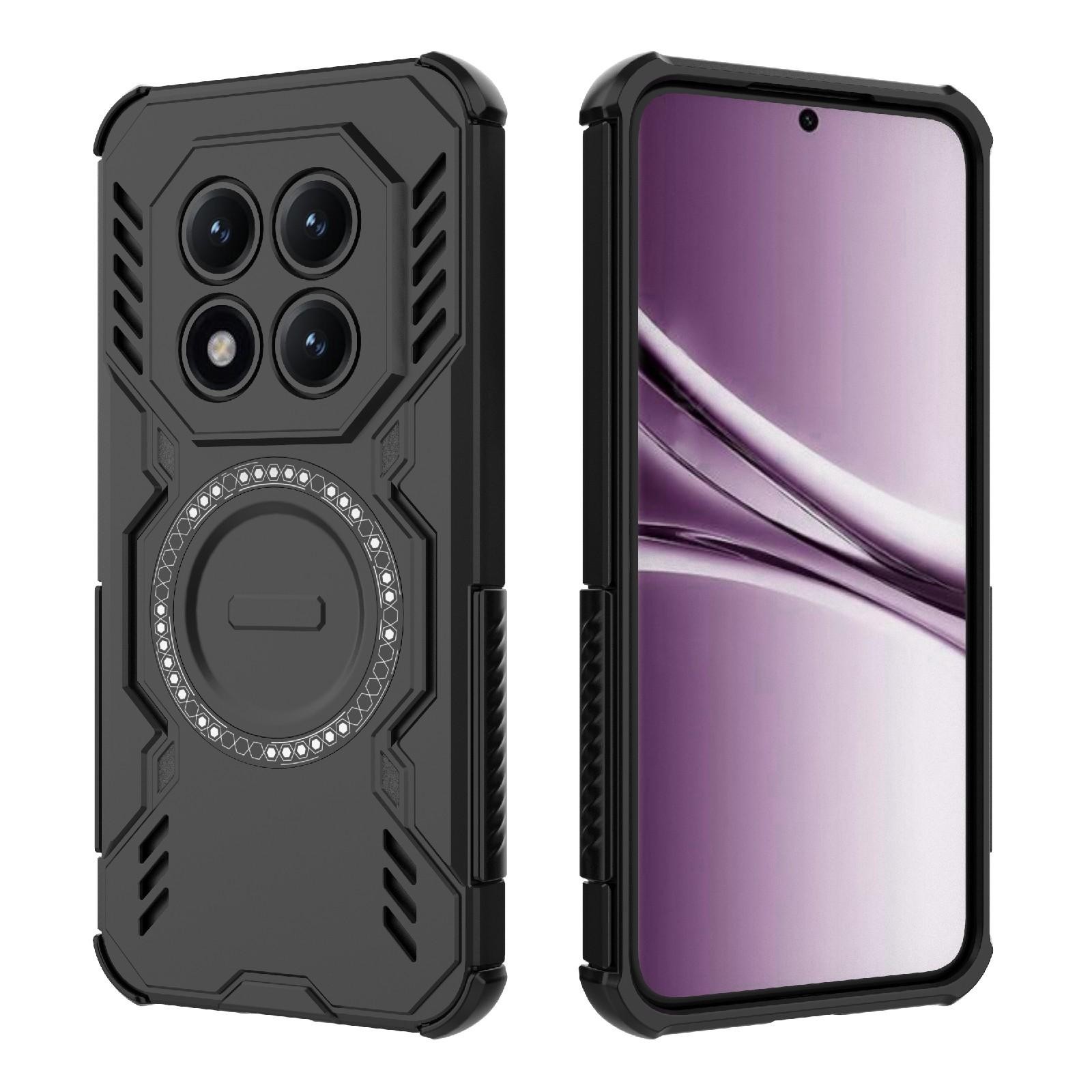 Xiaomi Redmi Note 15 Pro+ 5G Butterfly Armor MagSafe Magnetic Ring Shockproof Black-Θήκη Σκληρή