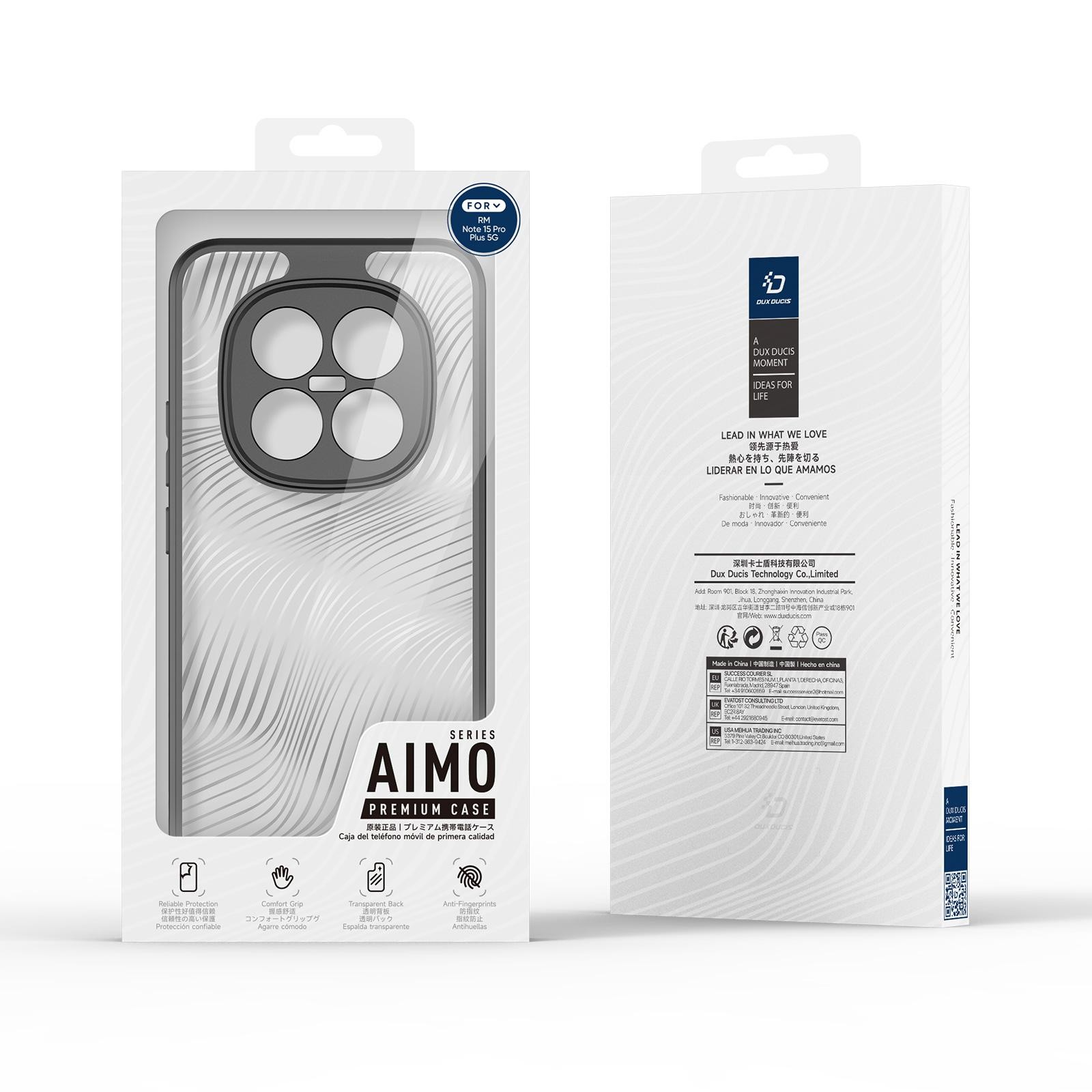 Dux Ducis Xiaomi Redmi Note 15 Pro+ 5G Aimo Series TPU + PC Frosted Feel Black-Θήκη Σιλικόνης