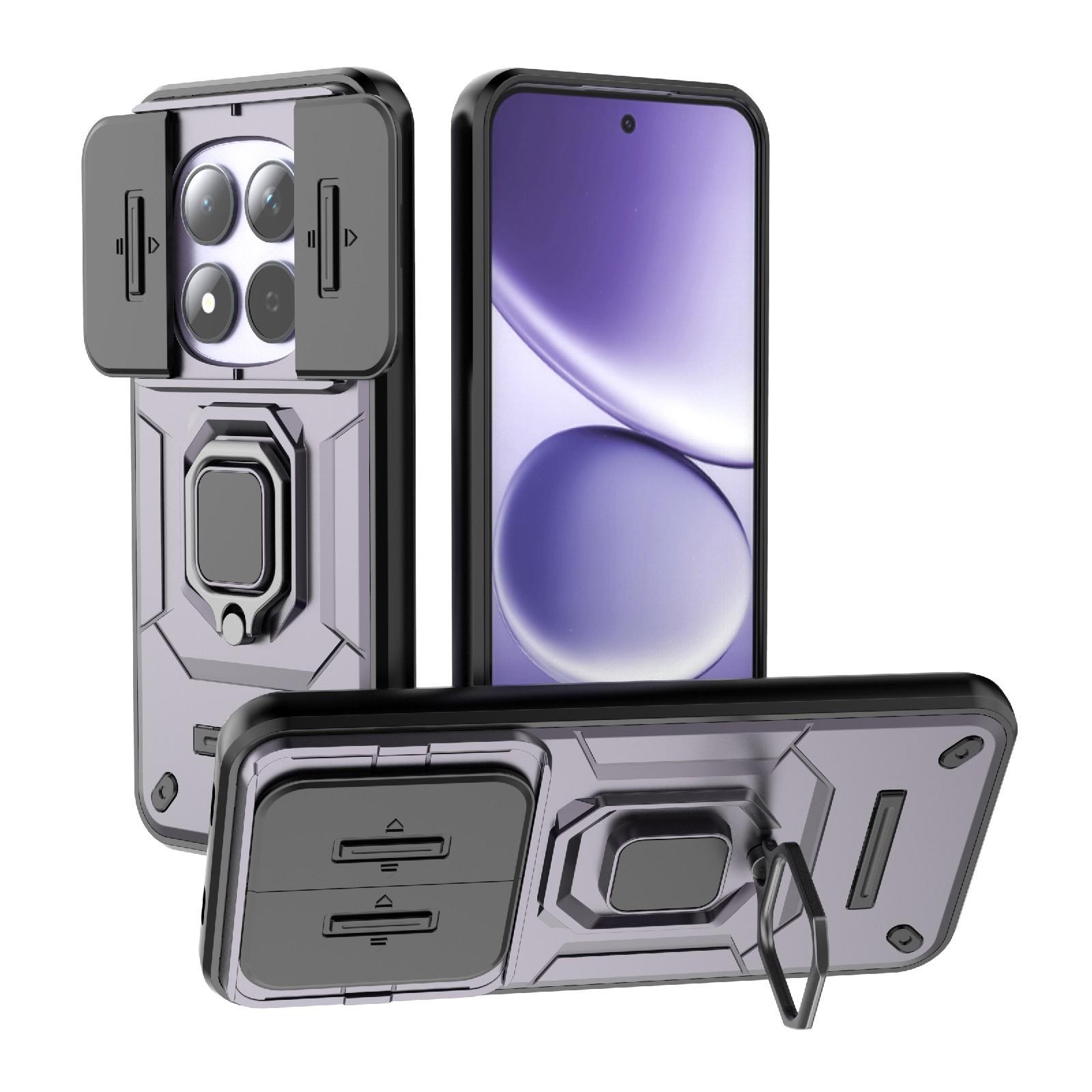 Xiaomi Redmi Note 15 Pro 5G Sliding Camshield TPU + PC Shockproof with Holder Purple-Θήκη Σκληρή
