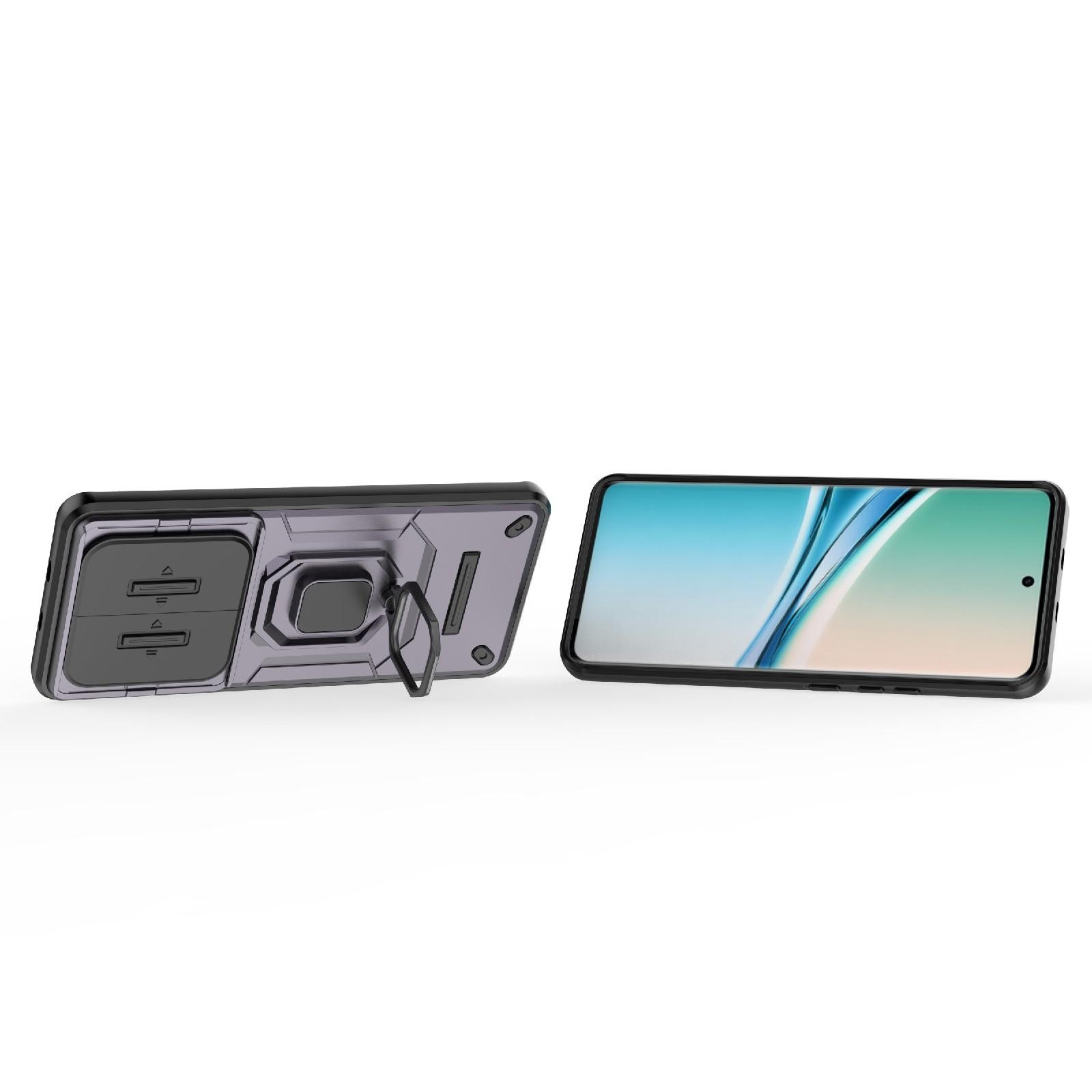 Xiaomi Redmi Note 15 5G Sliding Camshield TPU + PC Shockproof with Holder Purple-Θήκη Σκληρή