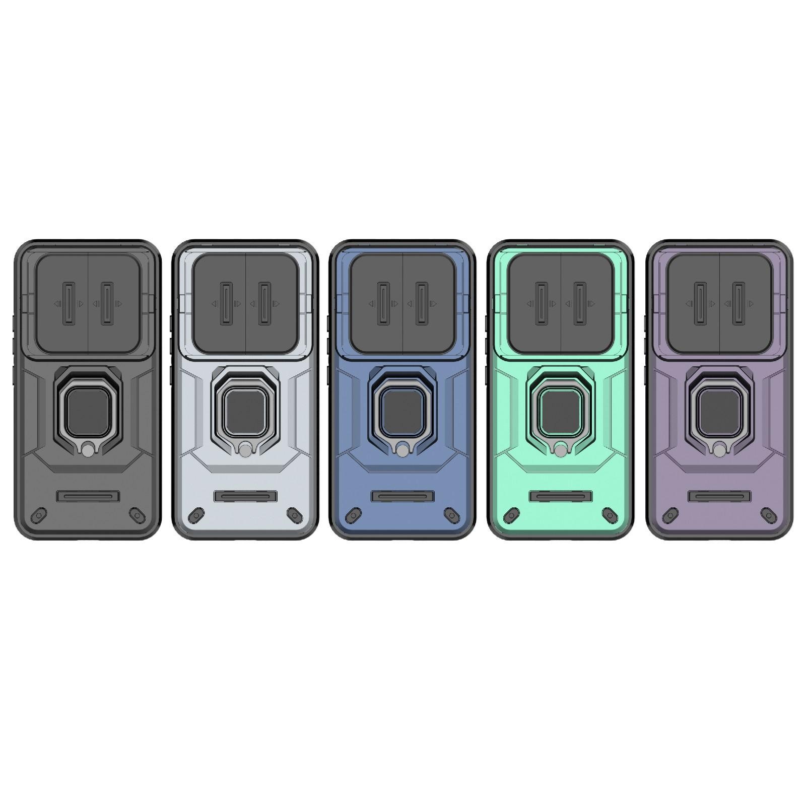Xiaomi Redmi Note 15 5G Sliding Camshield TPU + PC Shockproof with Holder Purple-Θήκη Σκληρή