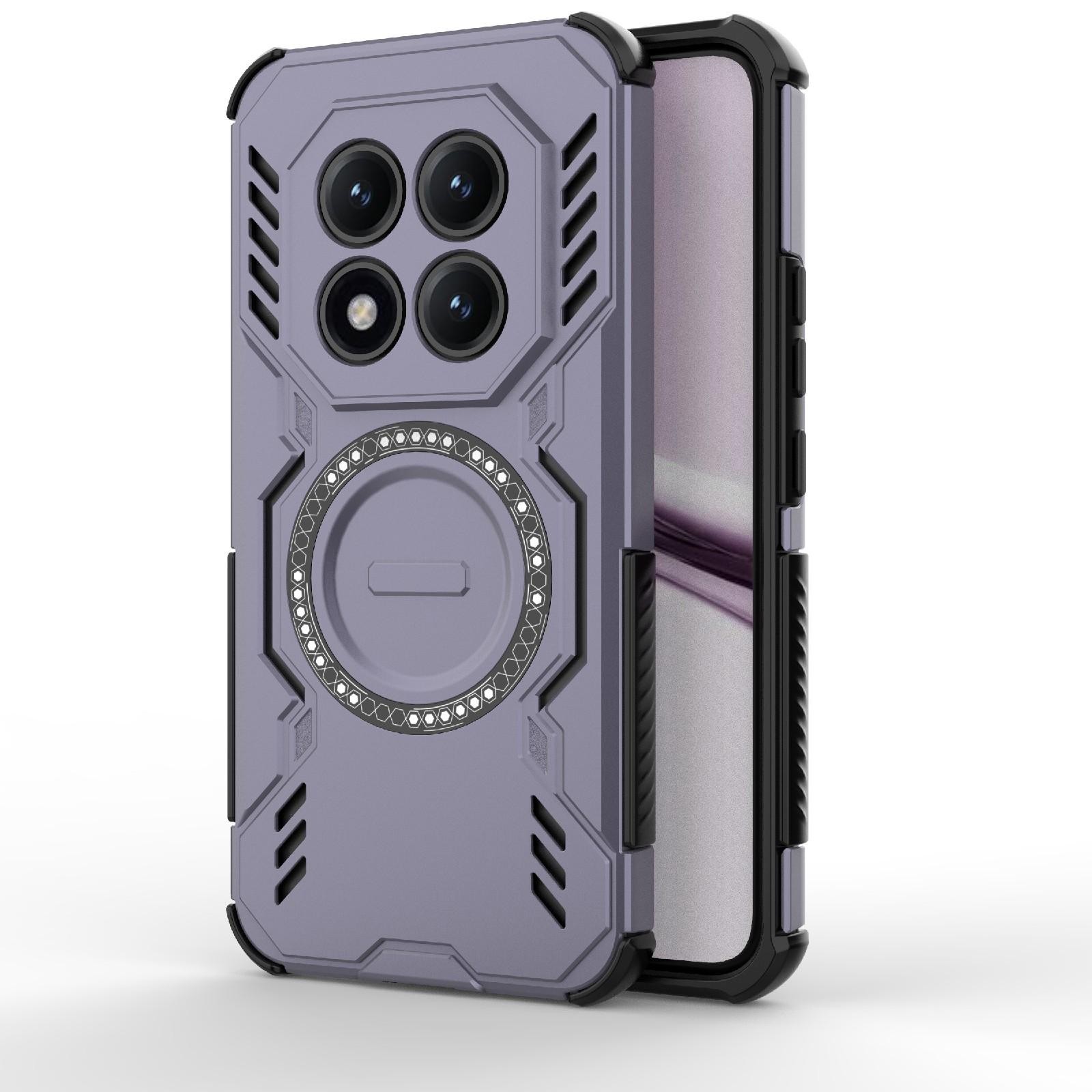 Xiaomi Redmi Note 15 5G G Butterfly Armor MagSafe Magnetic Ring Shockproof Purple-Θήκη Σκληρή