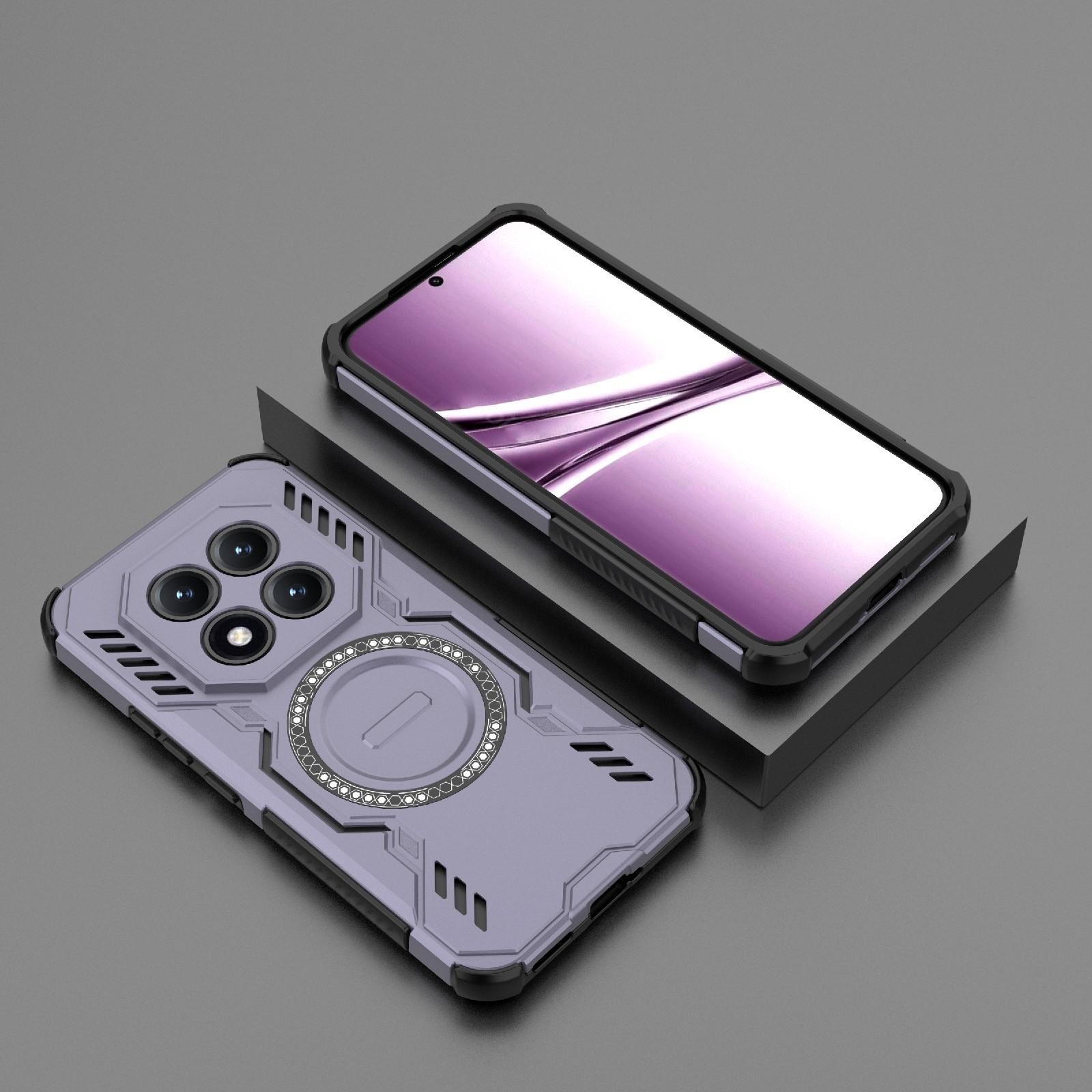 Xiaomi Redmi Note 15 5G G Butterfly Armor MagSafe Magnetic Ring Shockproof Purple-Θήκη Σκληρή