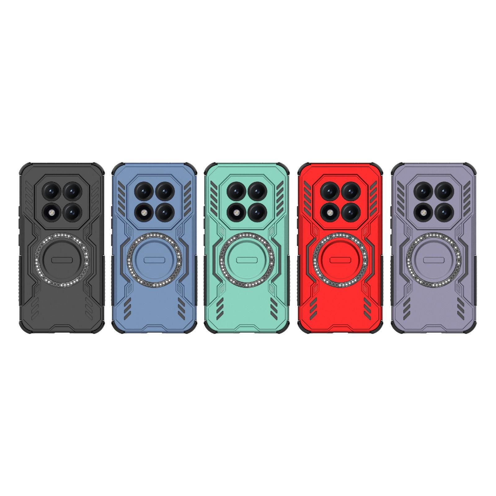 Xiaomi Redmi Note 15 5G G Butterfly Armor MagSafe Magnetic Ring Shockproof Purple-Θήκη Σκληρή
