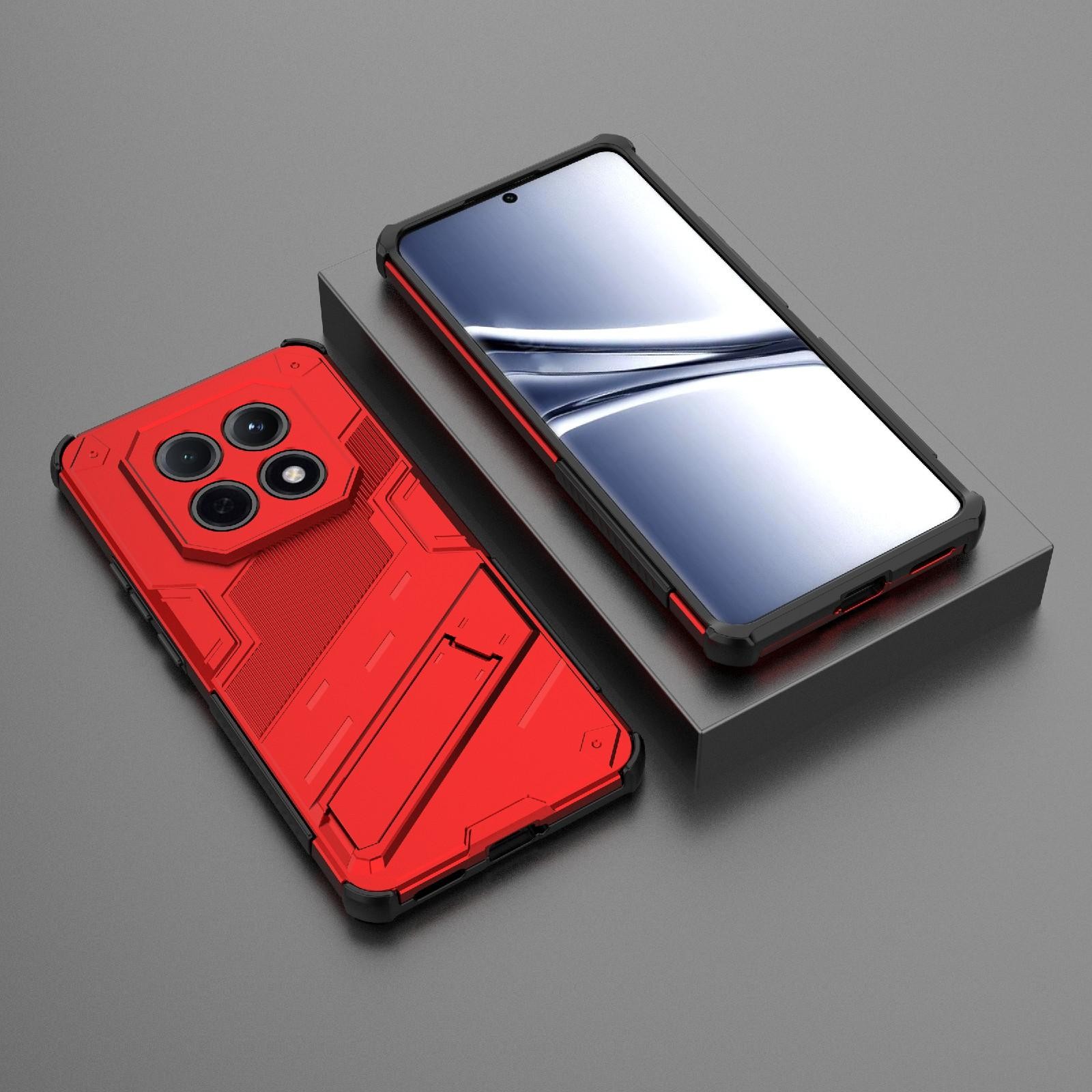 Xiaomi Redmi Note 15 5G Punk Armor 2 in 1 PC + TPU with Holder Red-Θήκη Σκληρή