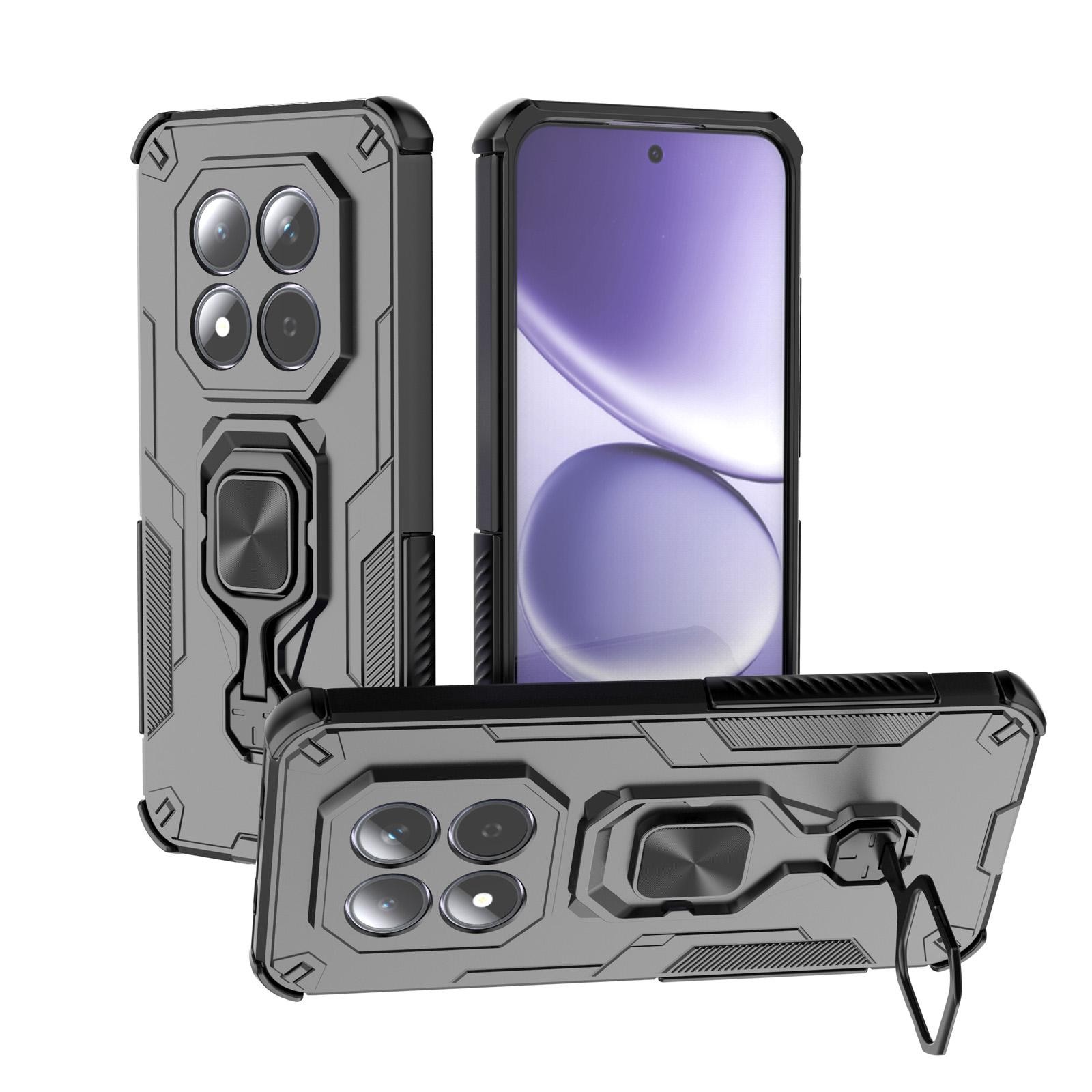 Xiaomi Redmi Note 15 Pro 5G Metal Kickstand TPU Hybrid PC Black-Θήκη Σκληρή