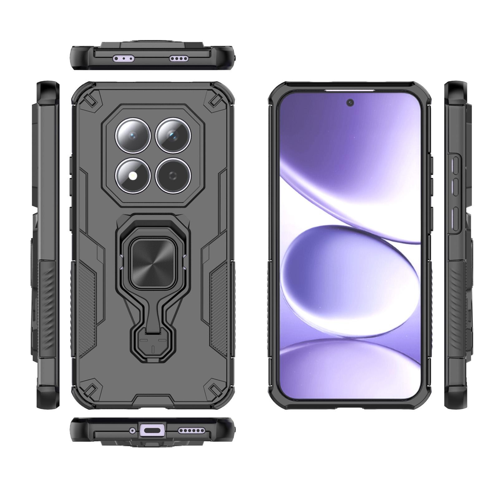 Xiaomi Redmi Note 15 Pro 5G Metal Kickstand TPU Hybrid PC Black-Θήκη Σκληρή