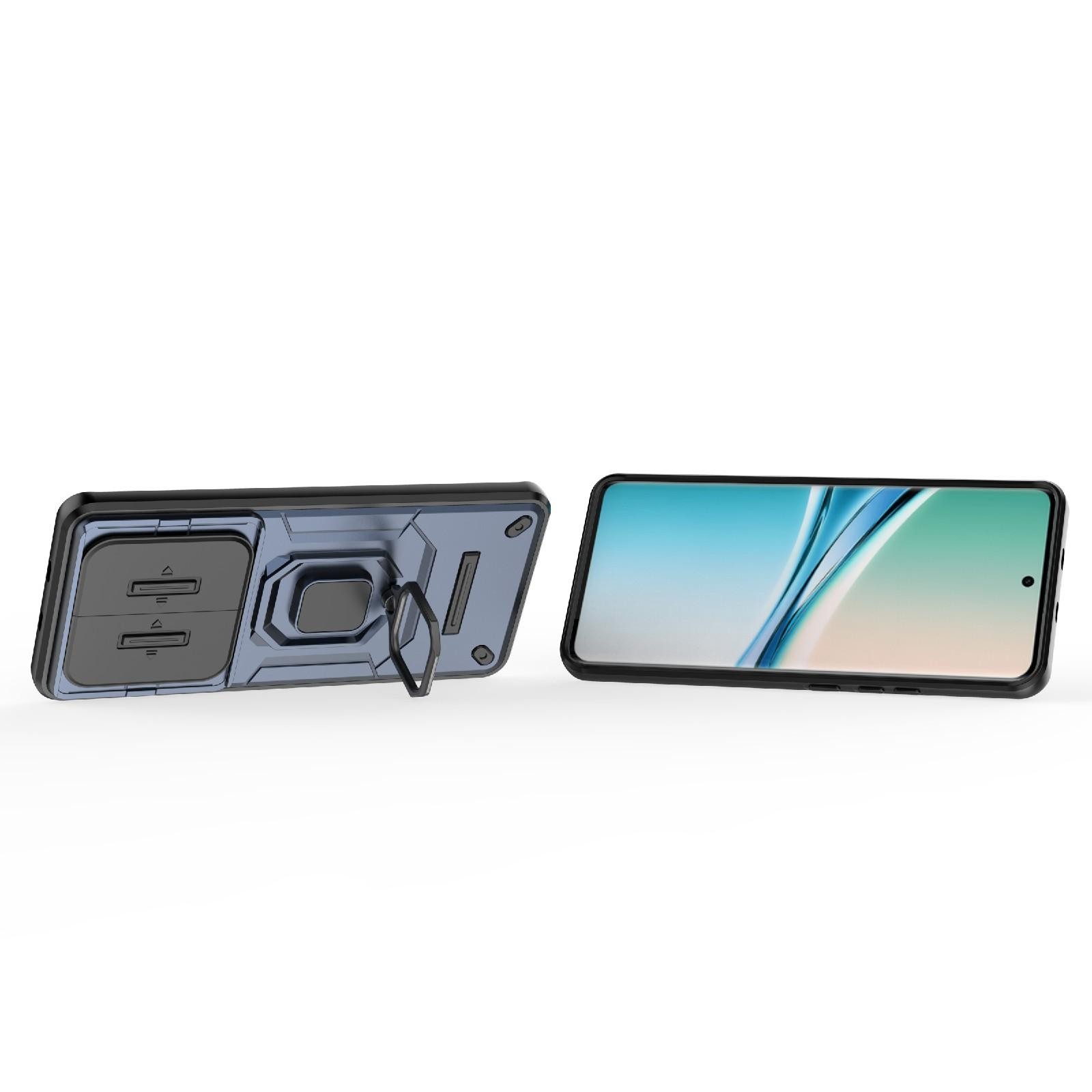 Xiaomi Redmi Note 15 5G Sliding Camshield TPU + PC Shockproof with Holder Blue-Θήκη Σκληρή