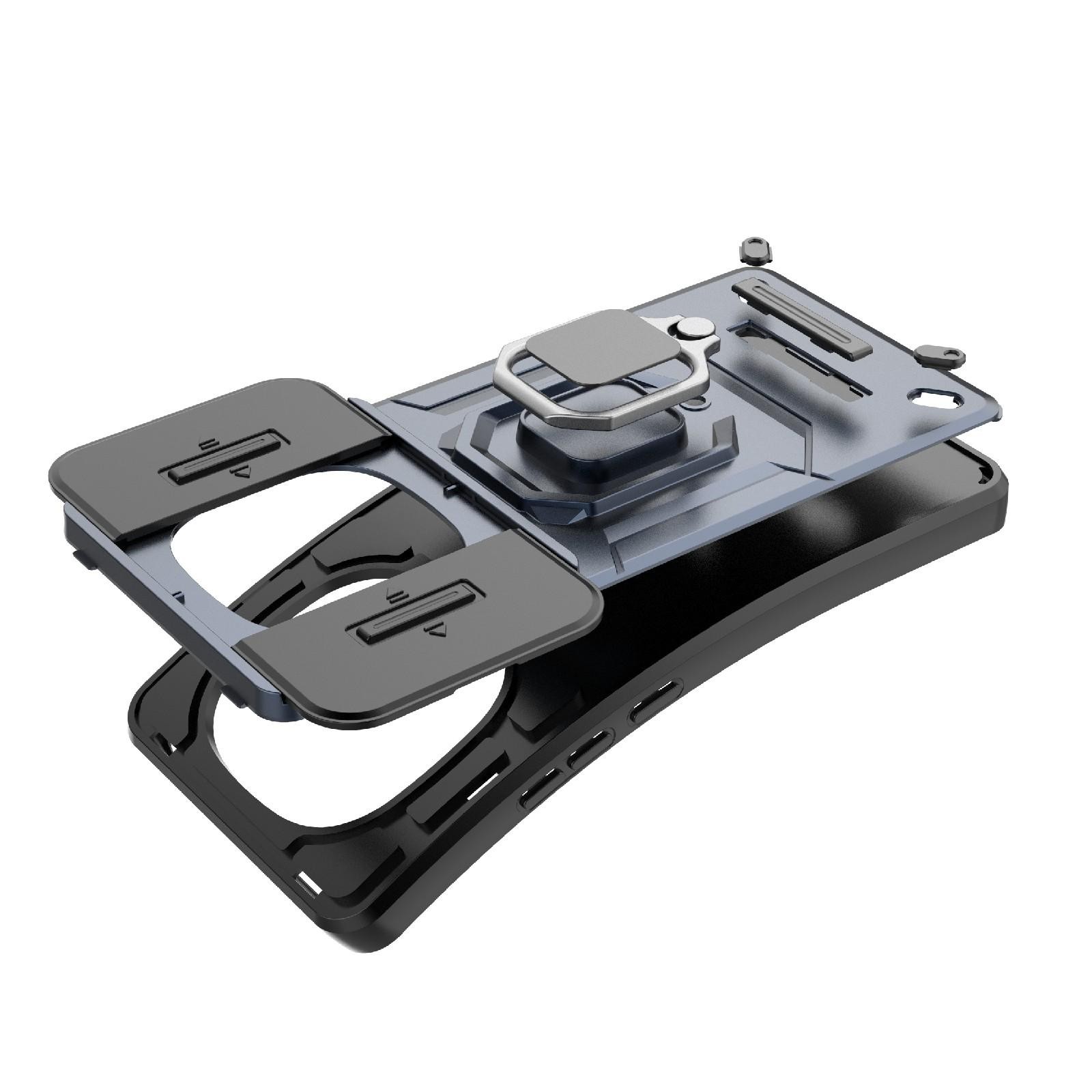 Xiaomi Redmi Note 15 Pro+ 5G Sliding Camshield TPU + PC Shockproof with Holder Green-Θήκη Σκληρή