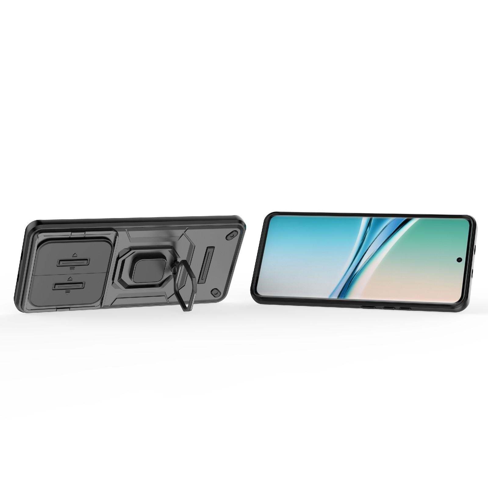 Xiaomi Redmi Note 15 5G Sliding Camshield TPU + PC Shockproof with Holder Black-Θήκη Σκληρή