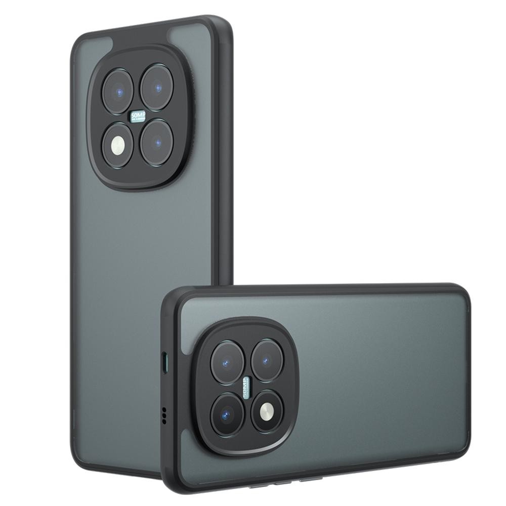 Xiaomi Redmi Note 15 5G Armor Precise Hole PC Hybrid TPU rosted Black-Θήκη Σιλικόνης