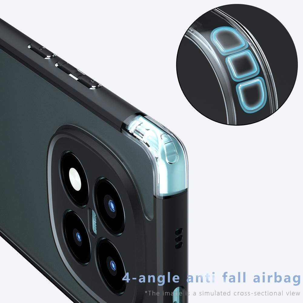 Xiaomi Redmi Note 15 5G Armor Precise Hole PC Hybrid TPU rosted Black-Θήκη Σιλικόνης