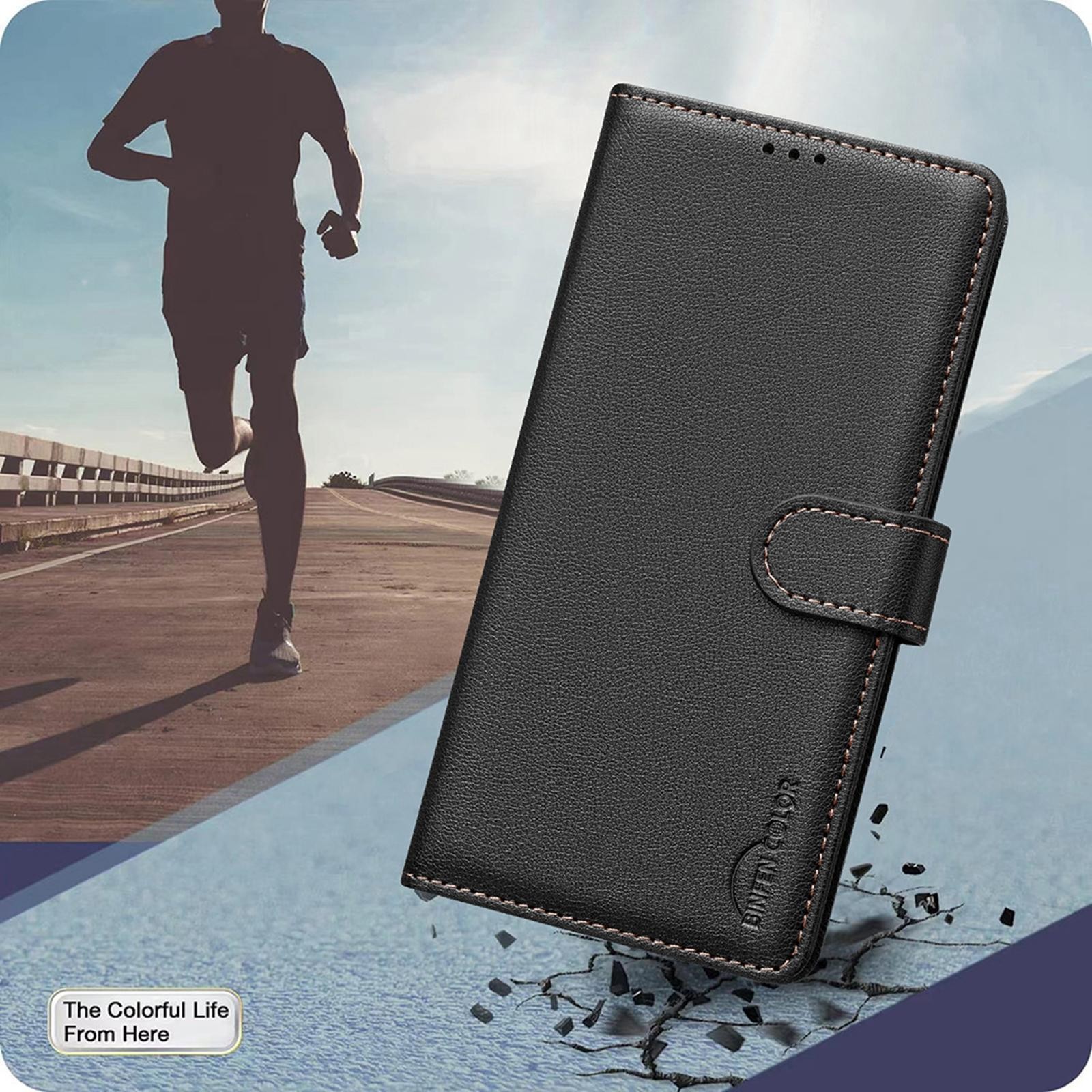 Binfen Xiaomi Redmi Note 15 5G Litchi Texture RFID Anti-theft Leather Black-Θήκη Βιβλίο