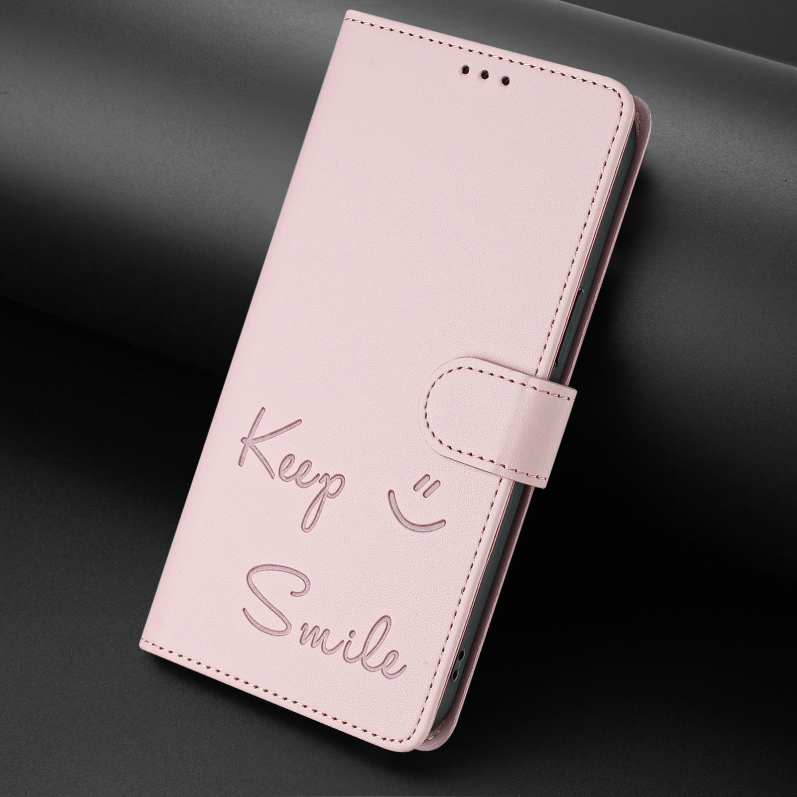 Xiaomi Redmi Note 15 Pro+ 5G Smile Embossing RFID Leather Pink-Θήκη Βιβλίο
