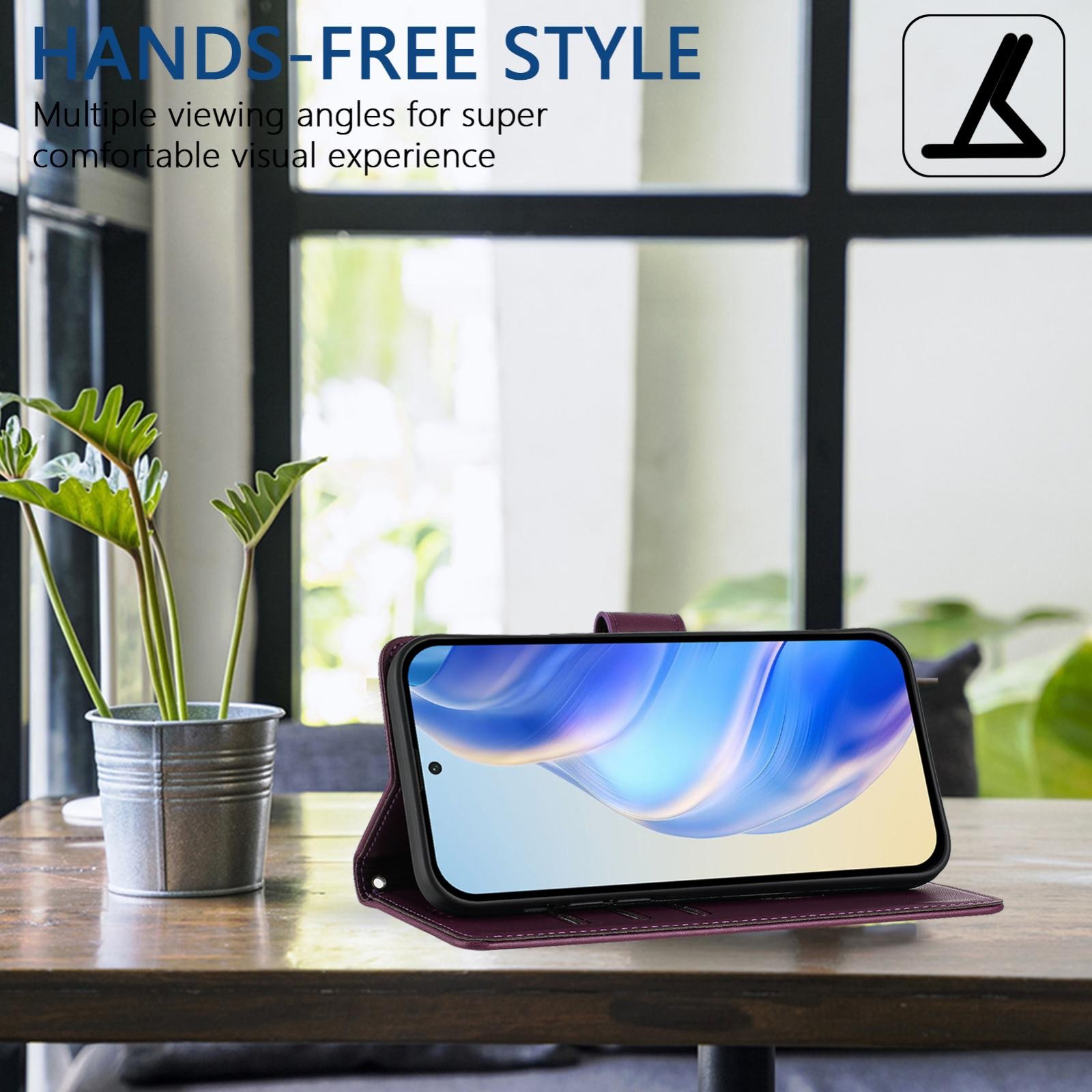 Xiaomi Redmi Note 15 Pro+ 5G/Poco M8 Pro 5G Honeycomb Embossing RFID Leather Violet-Θήκη Βιβλίο