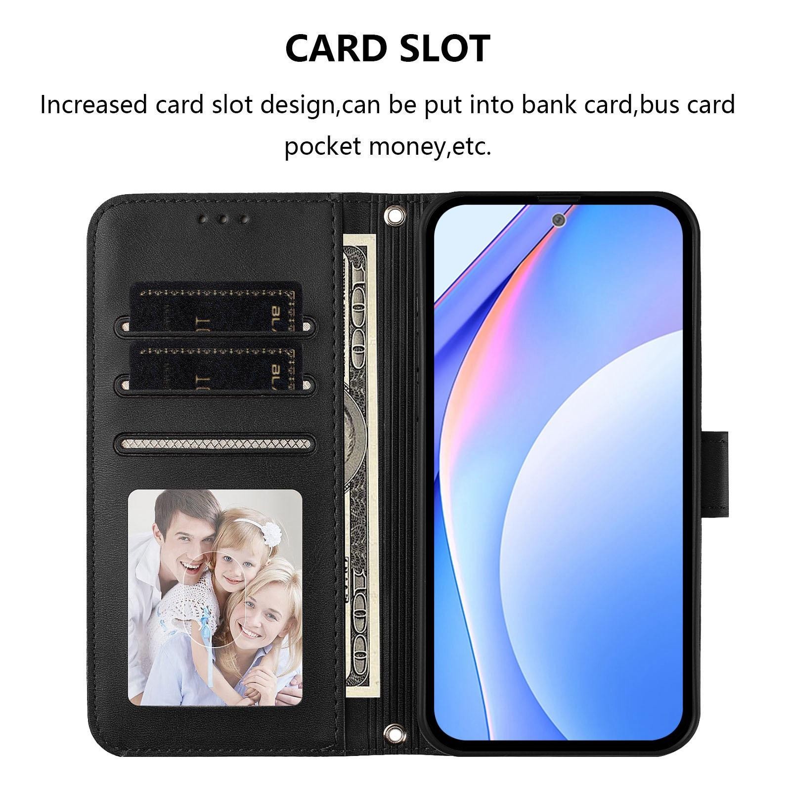 Xiaomi Redmi Note 15 Pro 5G Litter Panda Embossing RFID Leather with Lanyard Black-Θήκη Βιβλίο