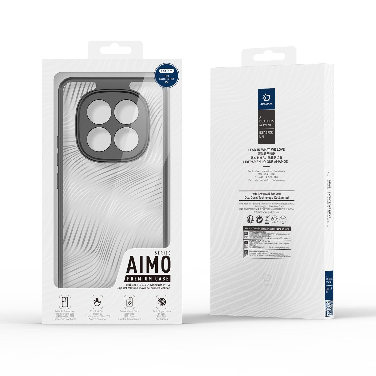 Dux Dusis Xiaomi Redmi Note 15 Pro 5G Series TPU + PC Frosted Feel Black-Θήκη Σιλικόνης