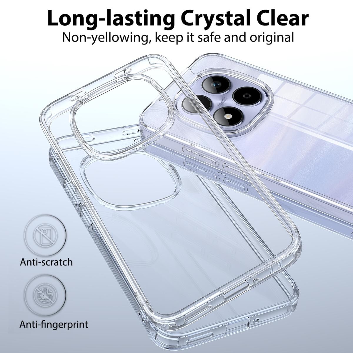 Xiaomi Redmi Note 15 Pro+ 5G Scratchproof Acrylic TPU-Θήκη Σιλικόνης Διάφανη