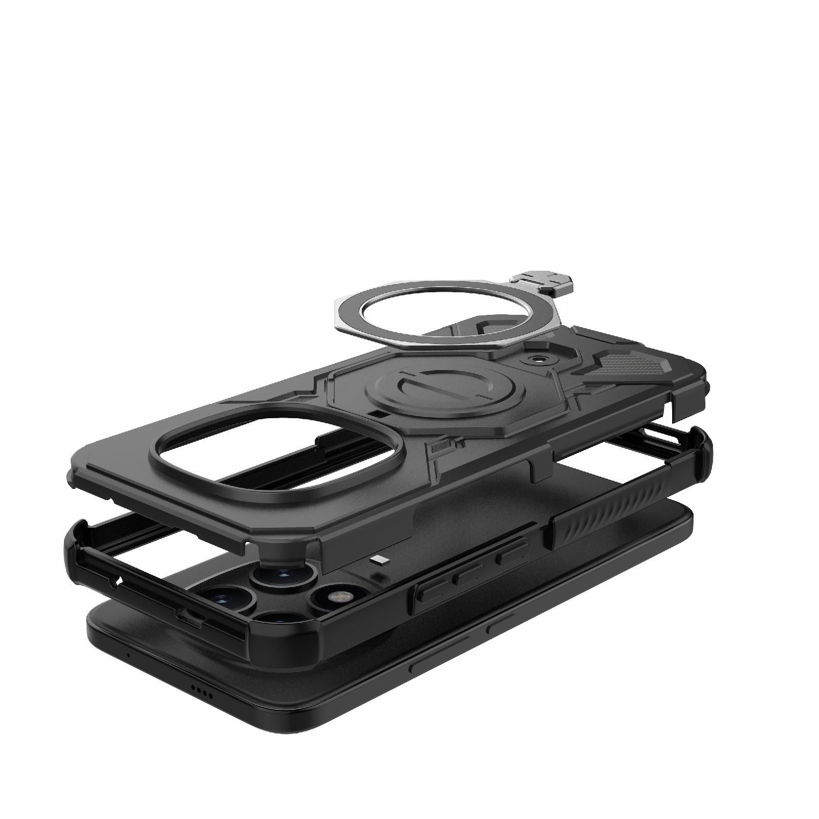 Xiaomi Redmi Note 15 Pro+ 5G Solid Color MagSafe Magnetic TPU+PC Black-Θήκη Σκληρή