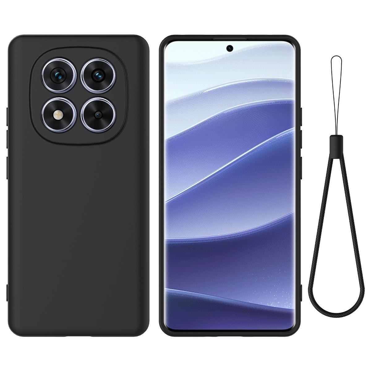 Xiaomi Redmi Note 15 Pro+ 5G / Poco M8 Pro 5G Solid Color Liquid Silicone Dropproof Full Coverage Black-Θήκη Σιλικόνης
