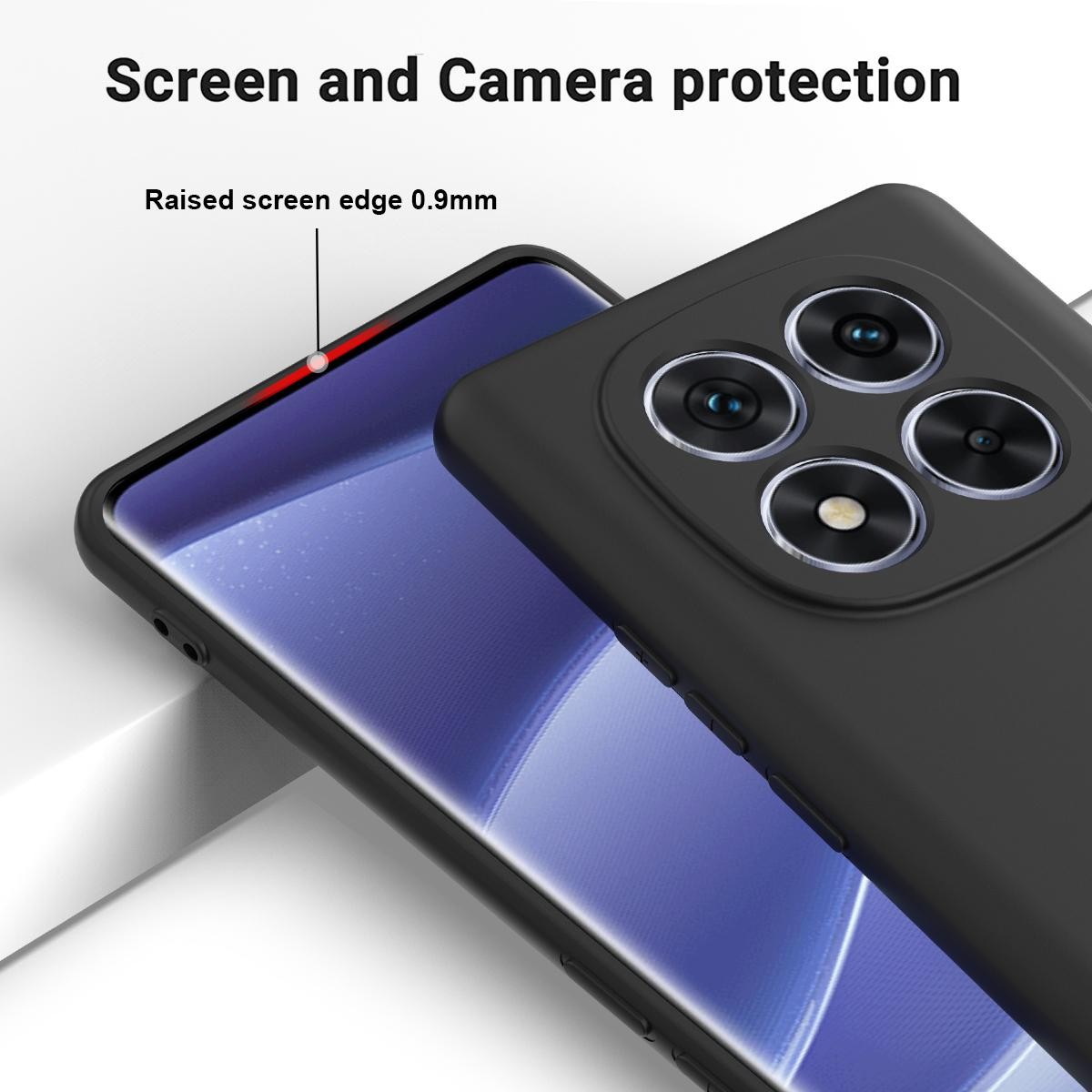Xiaomi Redmi Note 15 Pro+ 5G / Poco M8 Pro 5G Solid Color Liquid Silicone Dropproof Full Coverage Black-Θήκη Σιλικόνης