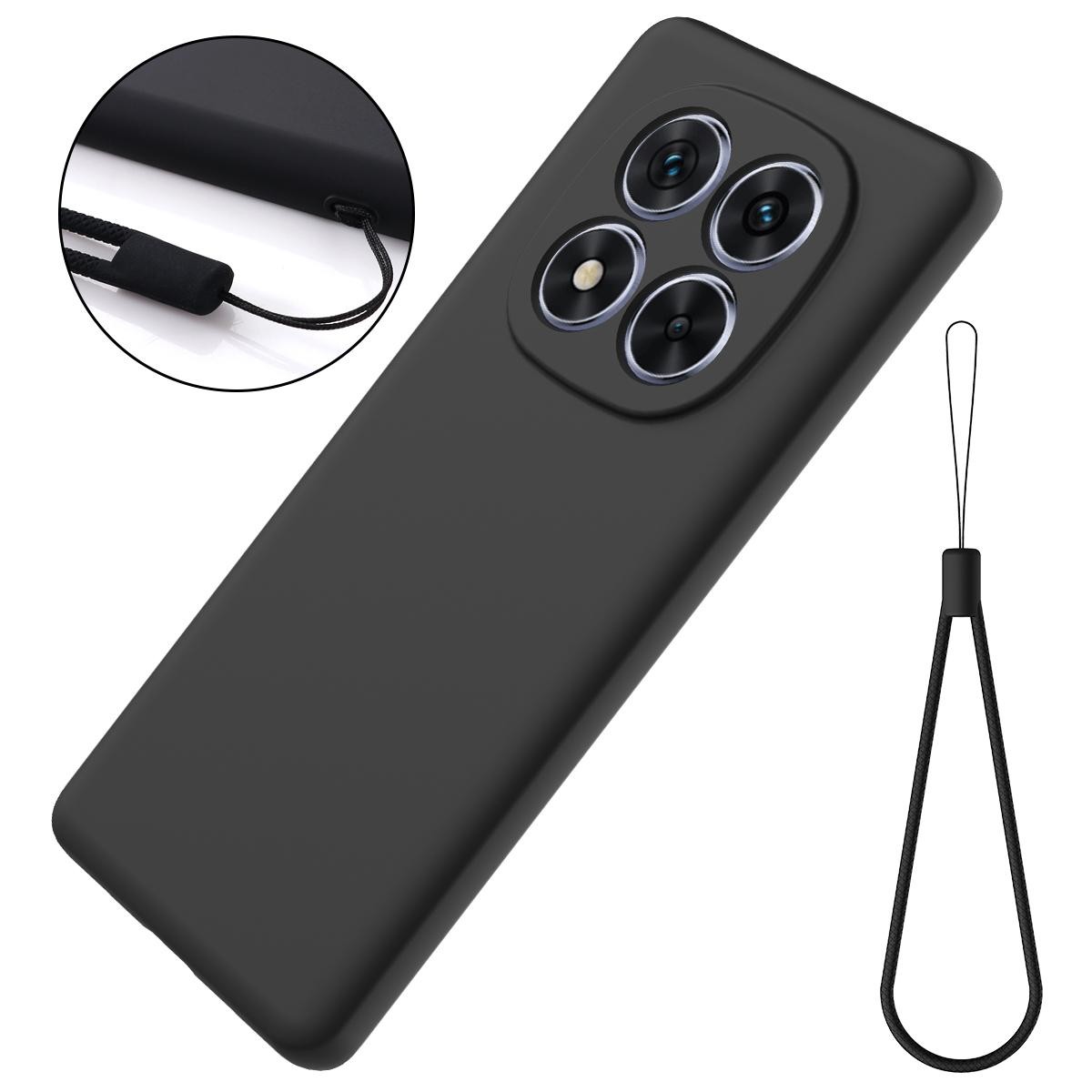 Xiaomi Redmi Note 15 Pro+ 5G / Poco M8 Pro 5G Solid Color Liquid Silicone Dropproof Full Coverage Black-Θήκη Σιλικόνης