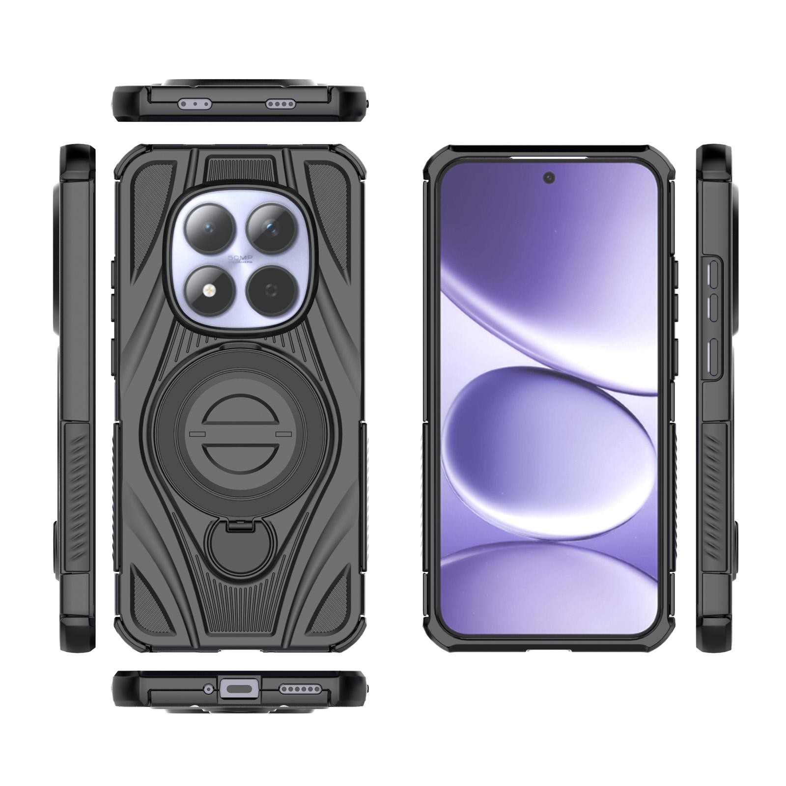 Xiaomi Redmi Note 15 Pro 5G Star Ring Metallic Pivot Bracket Magnetic Black-Θήκη Σιλικόνης