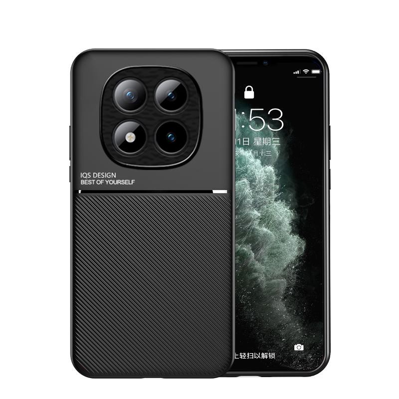 Xiaomi Redmi Note 15 Pro+ 5G /Poco M8 Pro 5G Classic Tilt Strip Grain Magnetic PC Hybrid TPU Black-Θήκη Σκληρή
