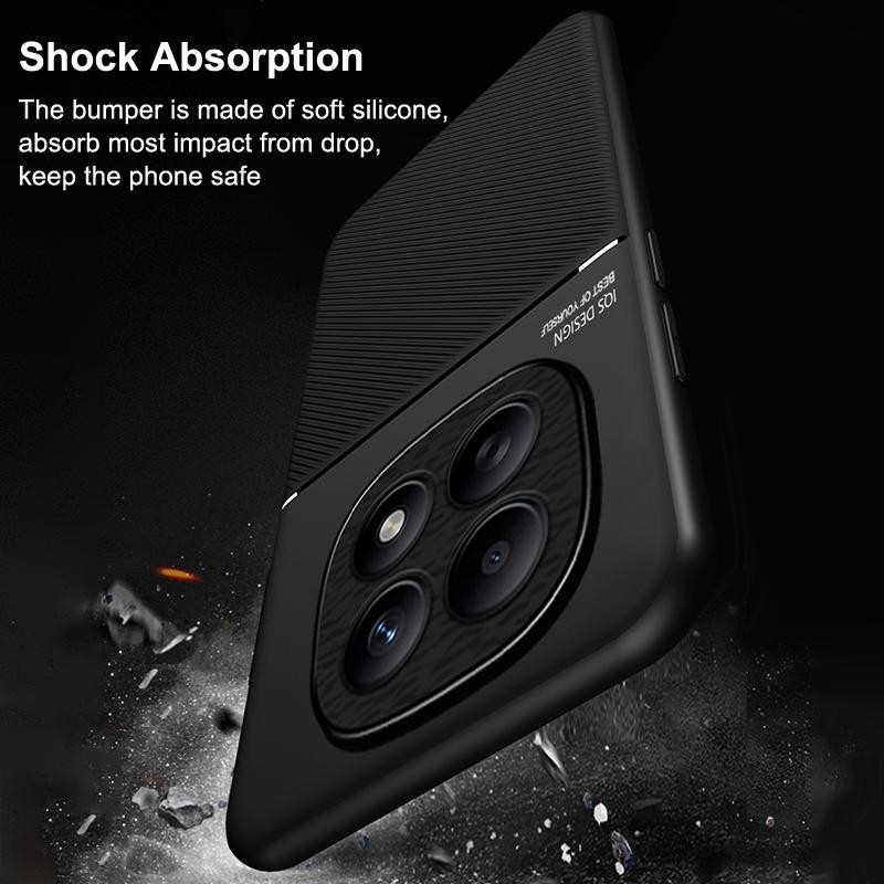 Xiaomi Redmi Note 15 Pro+ 5G /Poco M8 Pro 5G Classic Tilt Strip Grain Magnetic PC Hybrid TPU Black-Θήκη Σκληρή