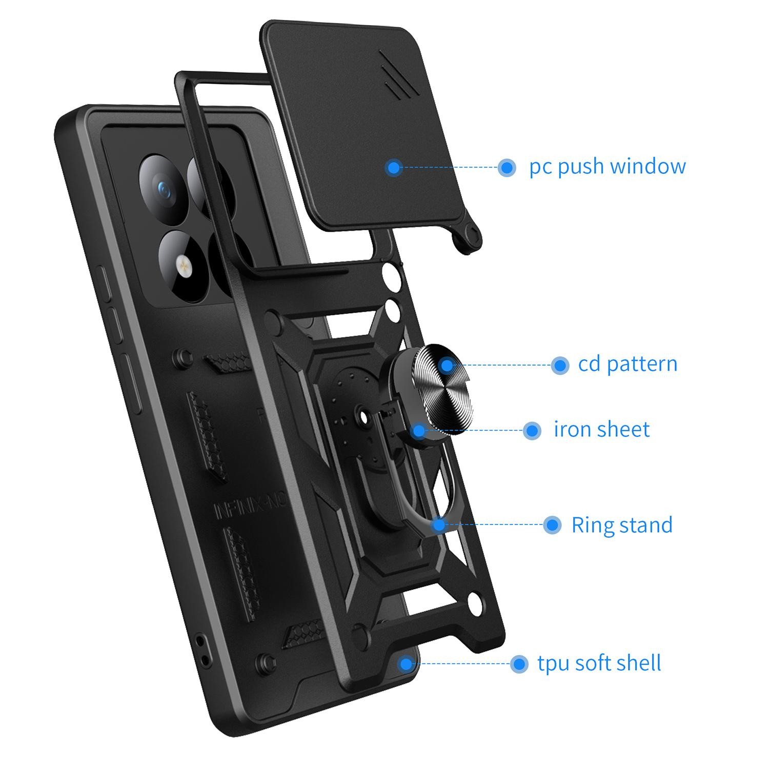 Xiaomi Redmi Note 15 Pro+ 5G Sliding Camera Cover Design TPU+PC Green-Θήκη Σκληρή