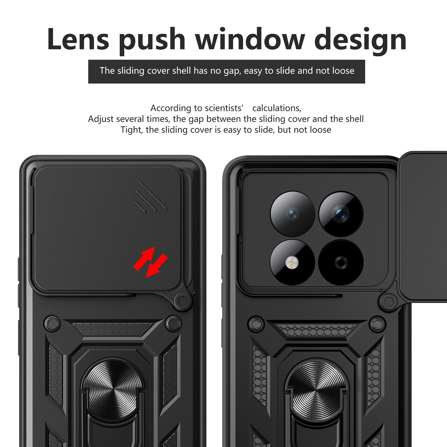 Xiaomi Redmi Note 15 Pro 5G Sliding Camera Cover Design TPU+PC Blue-Θήκη Σκληρή