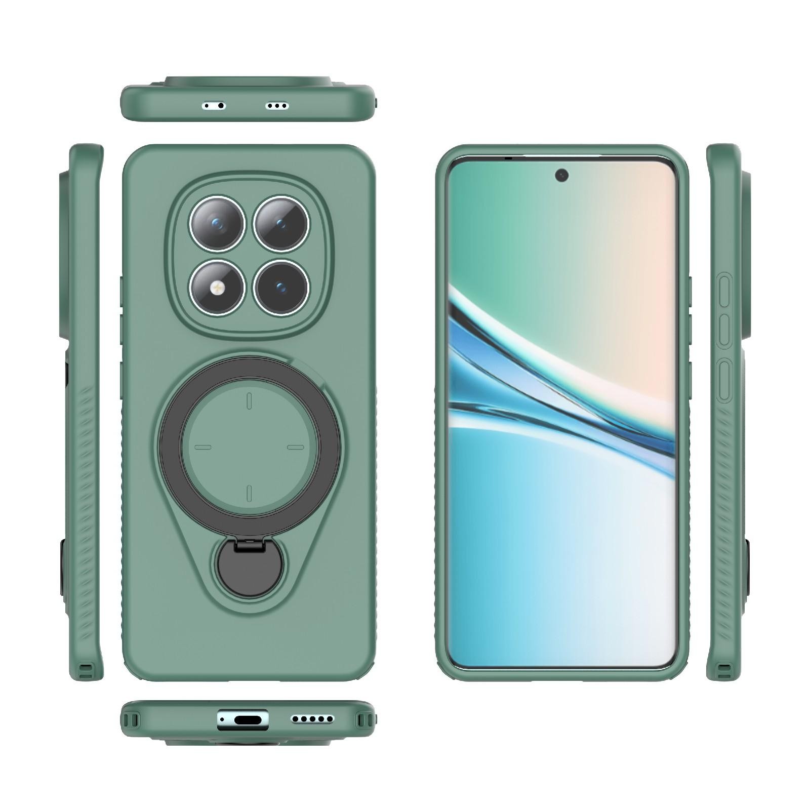 Xiaomi Redmi Note 15 5G Ring Shield MagSafe TPU with 360 Degree Rotating Holder Green-Θήκη Σκληρή