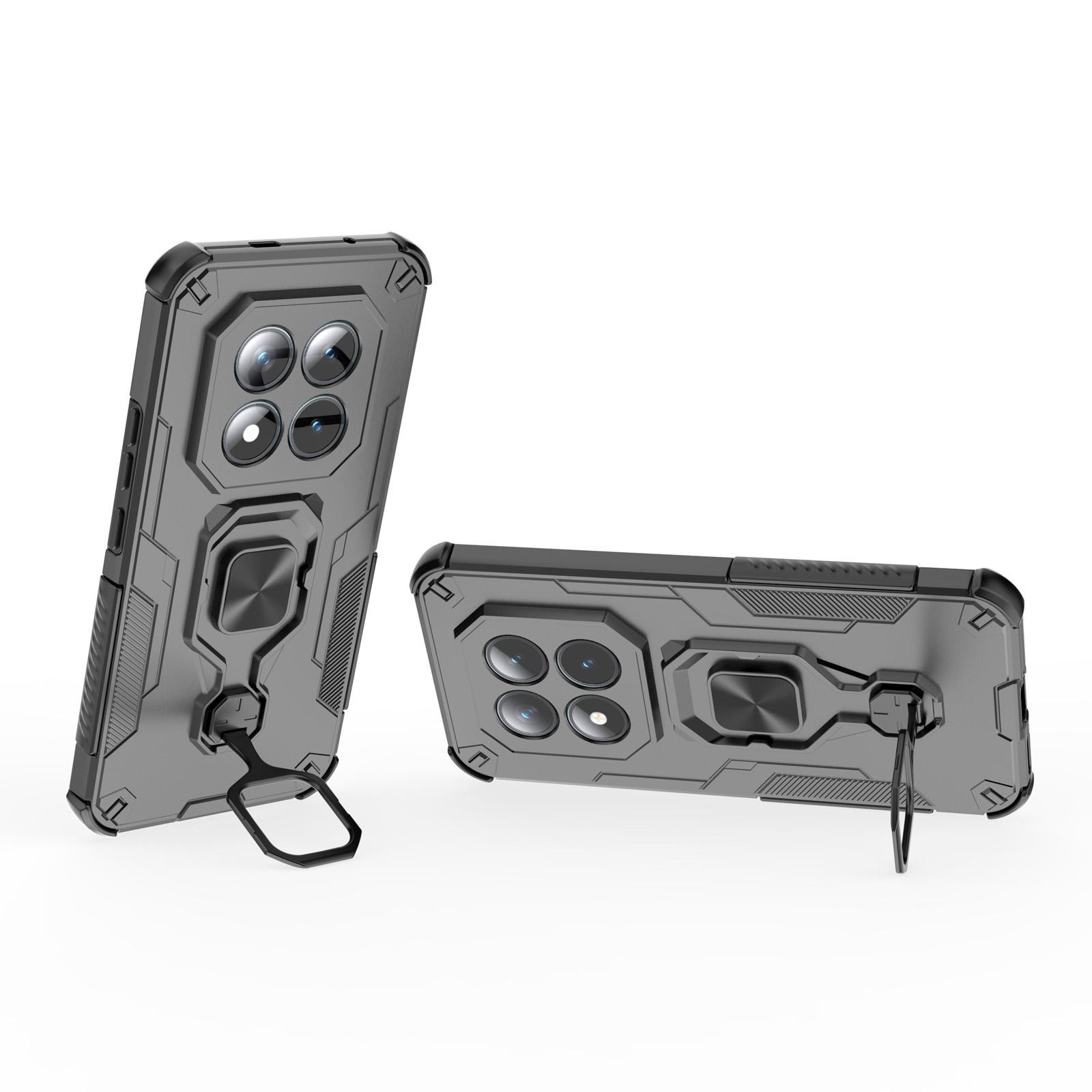 Xiaomi Redmi Note 15 Pro+ 5G Metal Kickstand TPU Hybrid PC Black-Θήκη Σκληρή