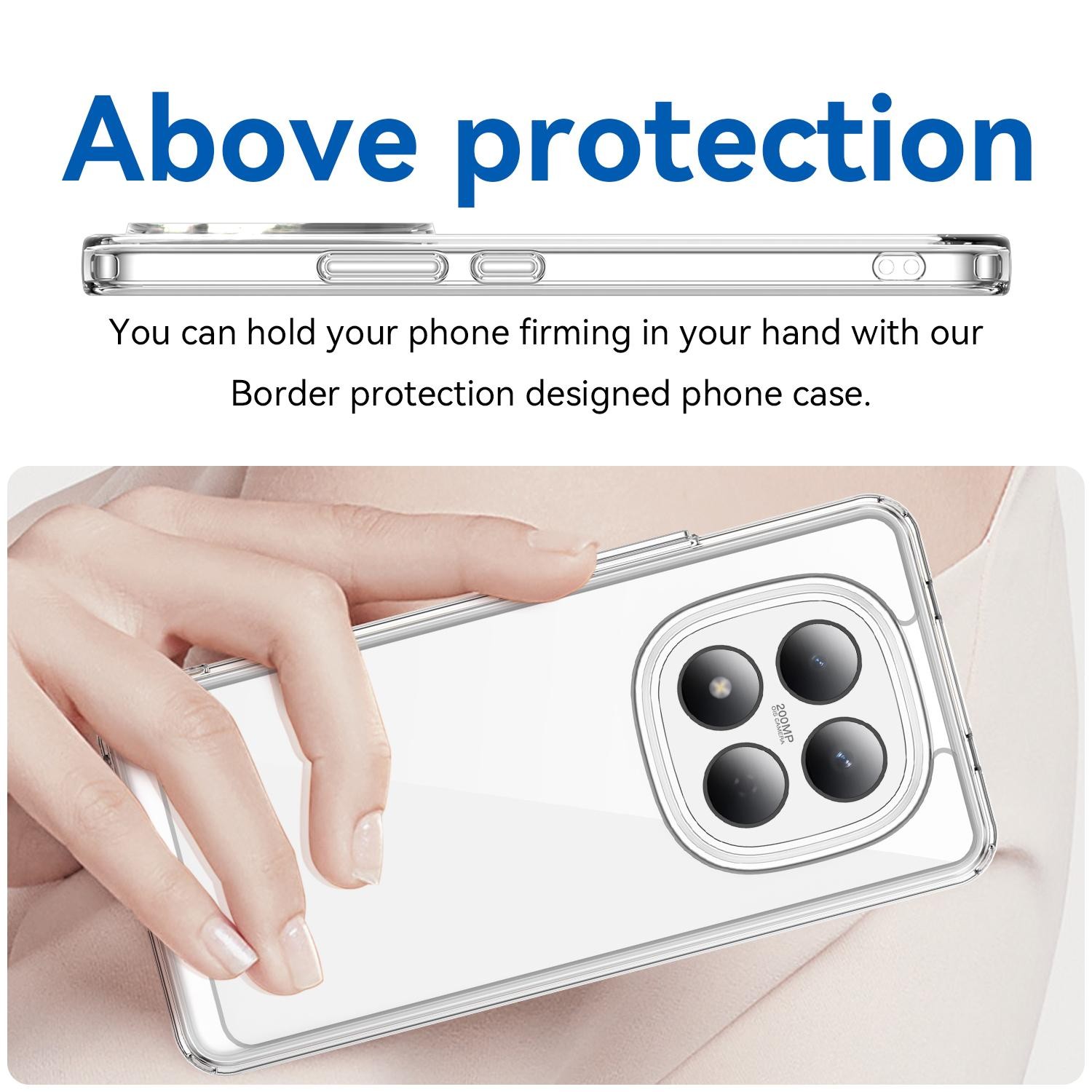 Xiaomi Redmi Note 15 Pro 4G Colorful Series Acrylic Hybrid TPU-Θήκη Σιλικόνης Διάφανη