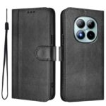 Xiaomi Redmi Note 15 Pro+ 5G/Poco M8 Pro 5G Line Splicing Buckle Retro Black-Θήκη Βιβλίο